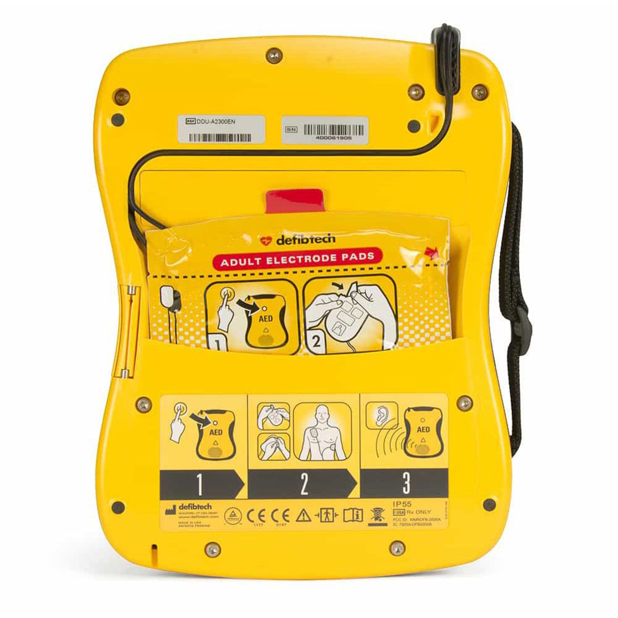 Worldpoint ECC - 30-433 AED Unit Semi-Automatic Defibtech Lifeline™ Electrode Pads Contact Battery Operated LCD Display