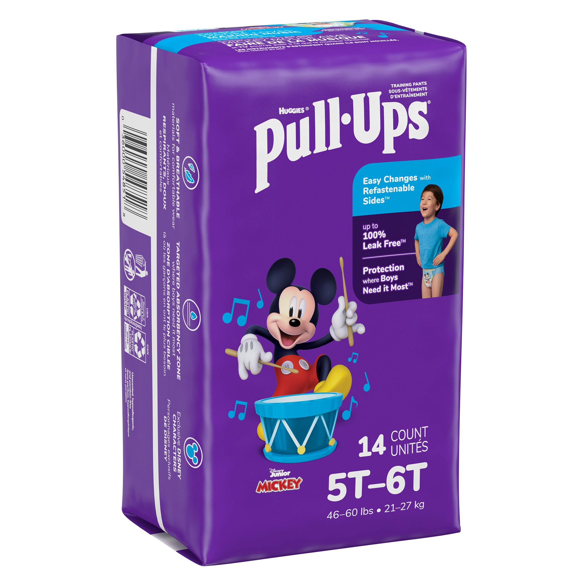 Kimberly Clark 54851 - Huggies® Pull-Ups® Learning Designs® for Boys Training Pants, 5T to 6T - 14/Pack, 56/Case