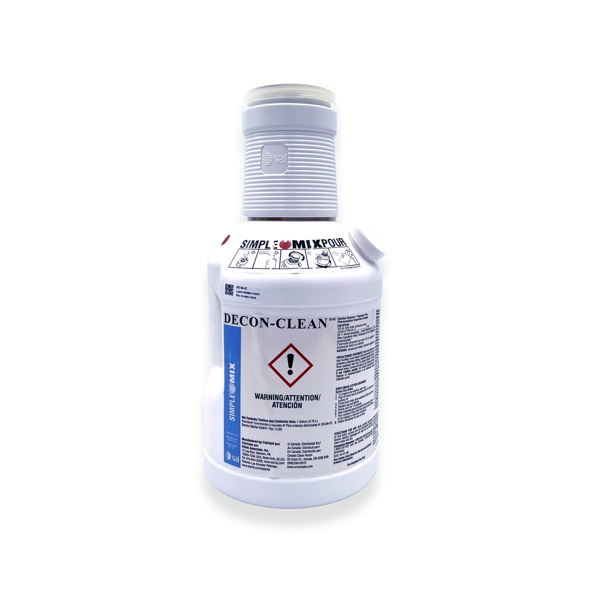 Acute Care Pharmaceuticals - DC-04-1Z Surface Disinfectant Cleaner DECON-CLEAN® Alcohol Based SimpleMix Ready to Mix System Liquid 1 gal. Jug Alcohol Scent Sterile
