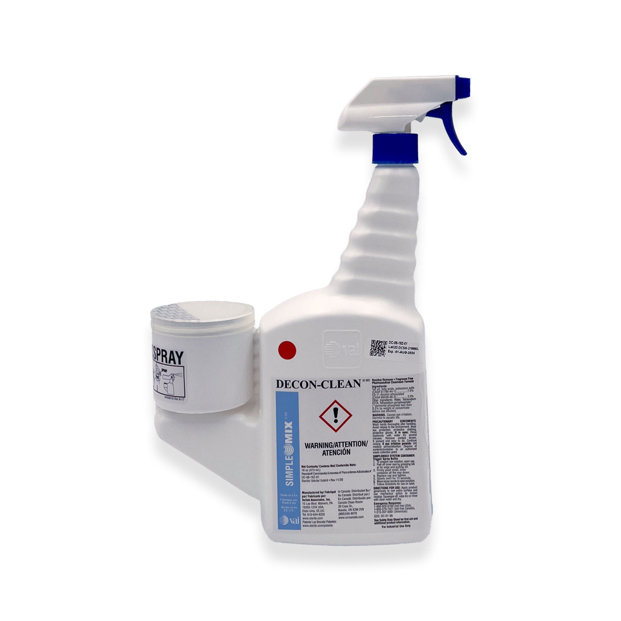 Acute Care Pharmaceuticals - DC-06-16Z-01 Surface Disinfectant Cleaner DECON-CLEAN® Alcohol Based SimpleMix Ready to Mix System Liquid 16 oz. Bottle Alcohol Scent Sterile