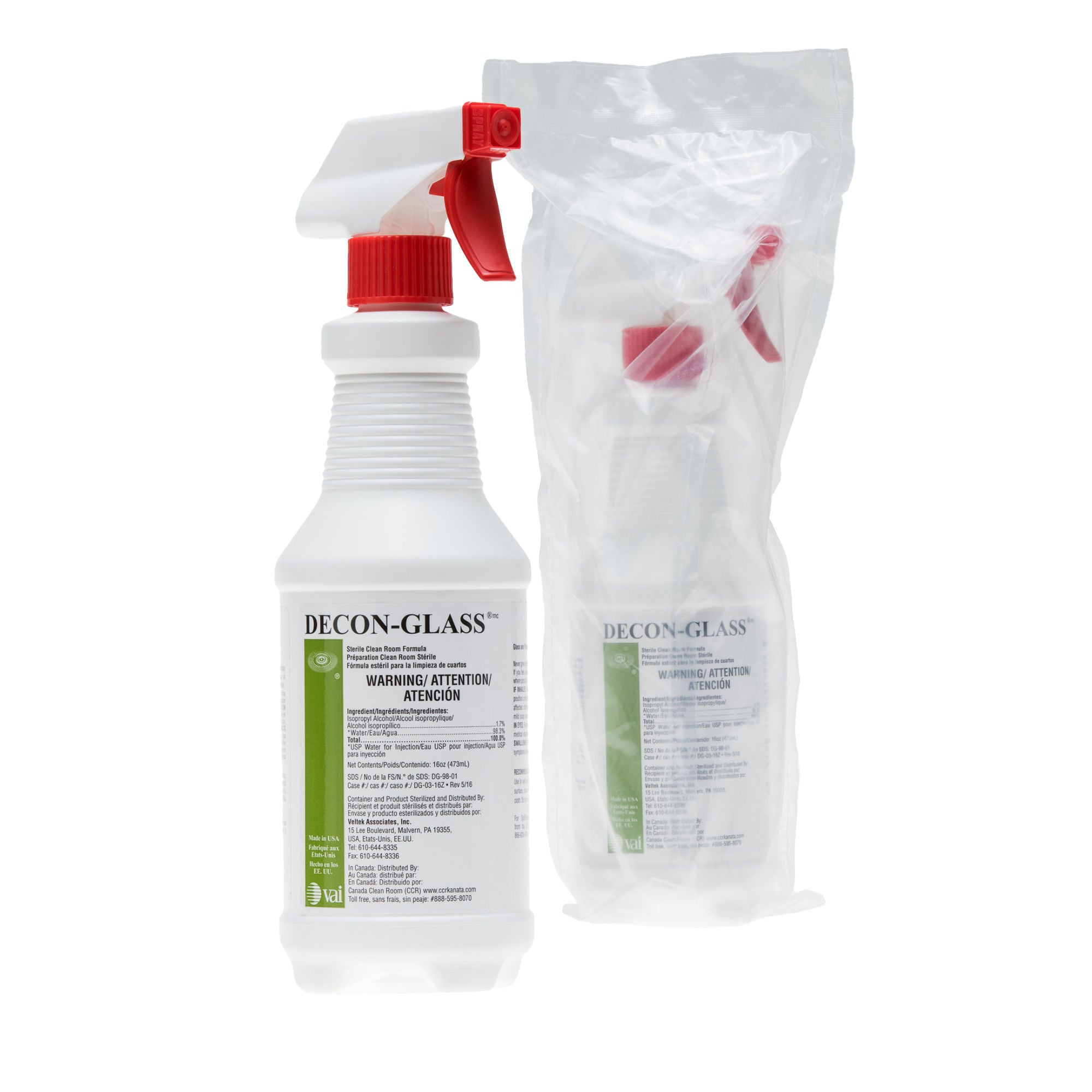 Acute Care Pharmaceuticals - DG-03-16Z Glass Cleaner DECON-GLASS® Alcohol Based Trigger Spray Liquid 16 oz. Bottle Alcohol Scent Sterile