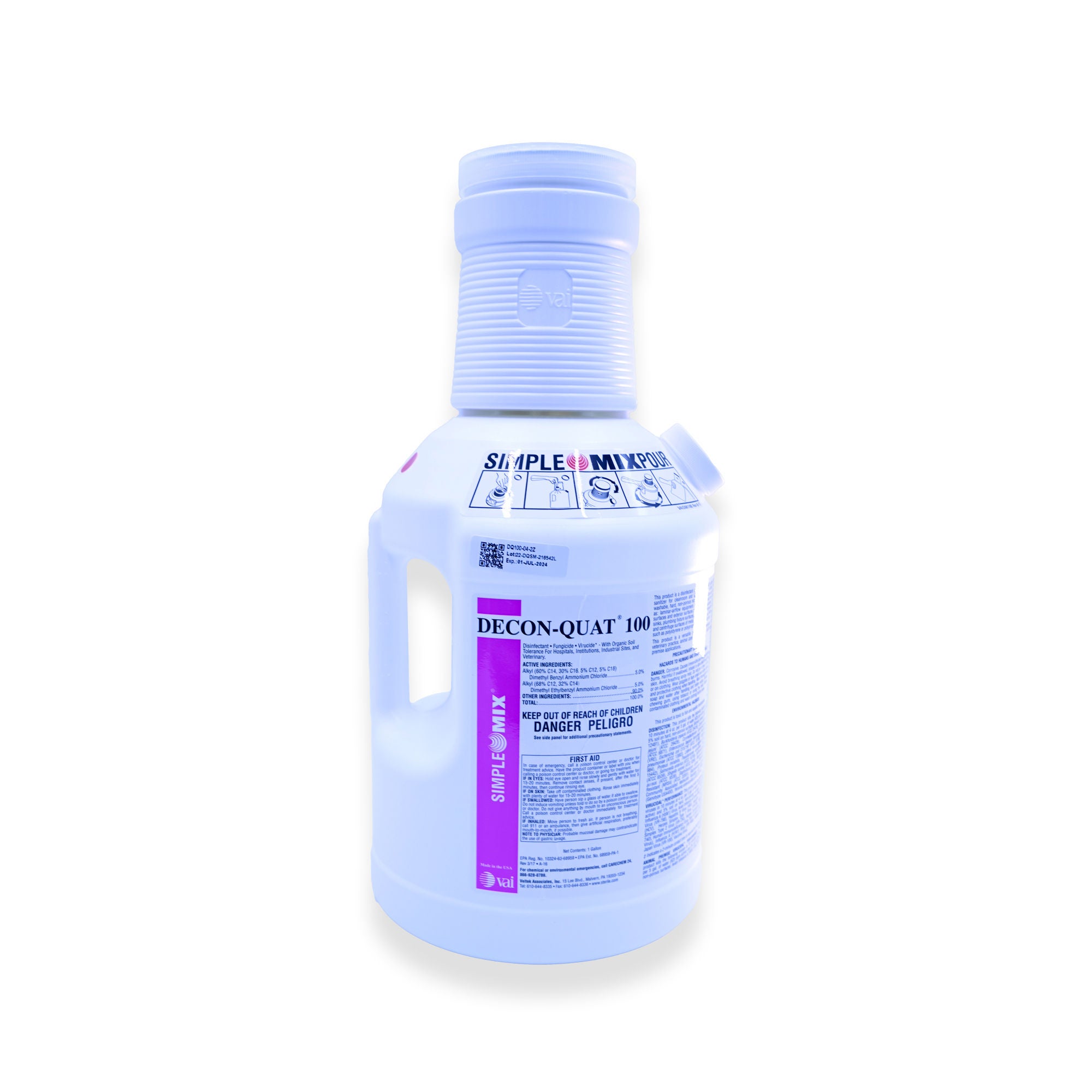 Acute Care Pharmaceuticals - DQ100-04-2Z Surface Disinfectant Cleaner DECON-QUAT® 100 SimpleMix Ready to Mix System Liquid 1 gal. Jug Scented Sterile