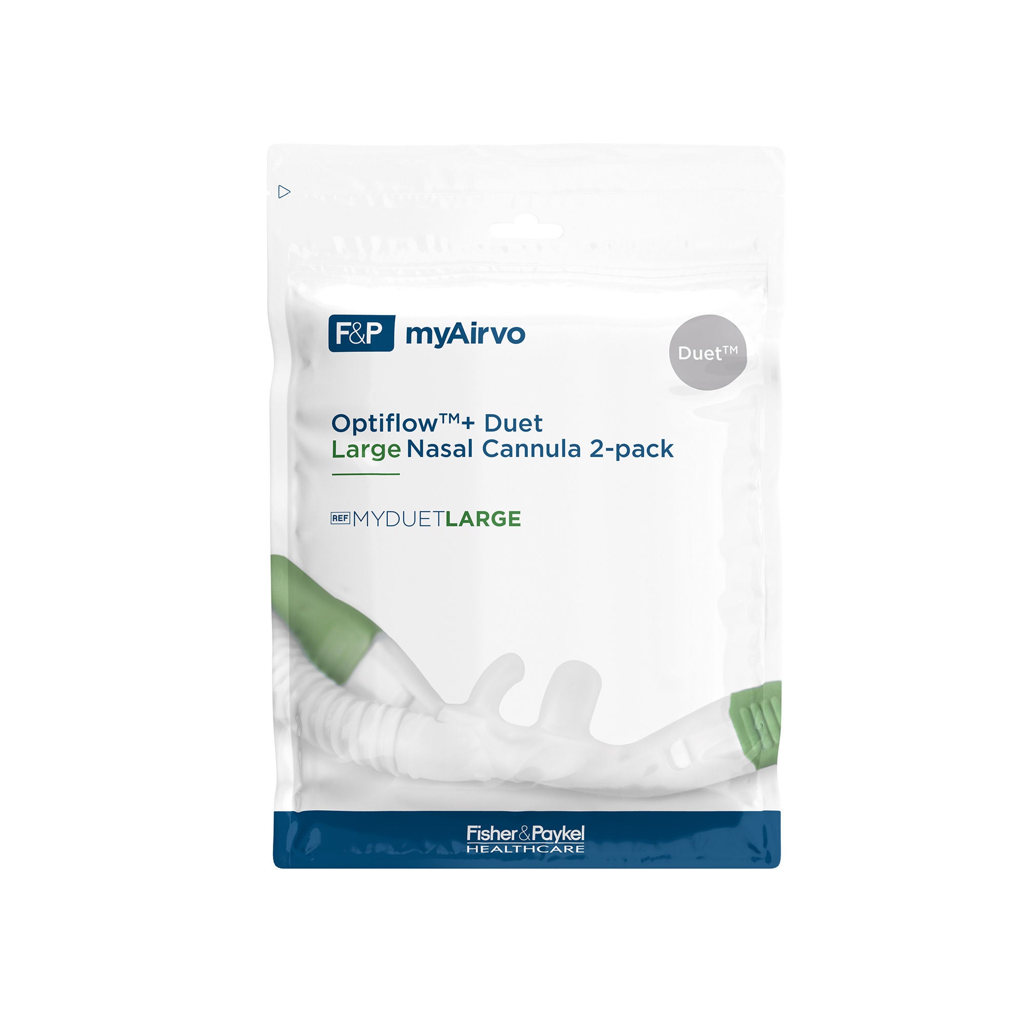 Fisher & Paykel - MYDUETLARGE Nasal Cannula Optiflow™ Duet Adult Curved Prongs Without Tubing HFNC