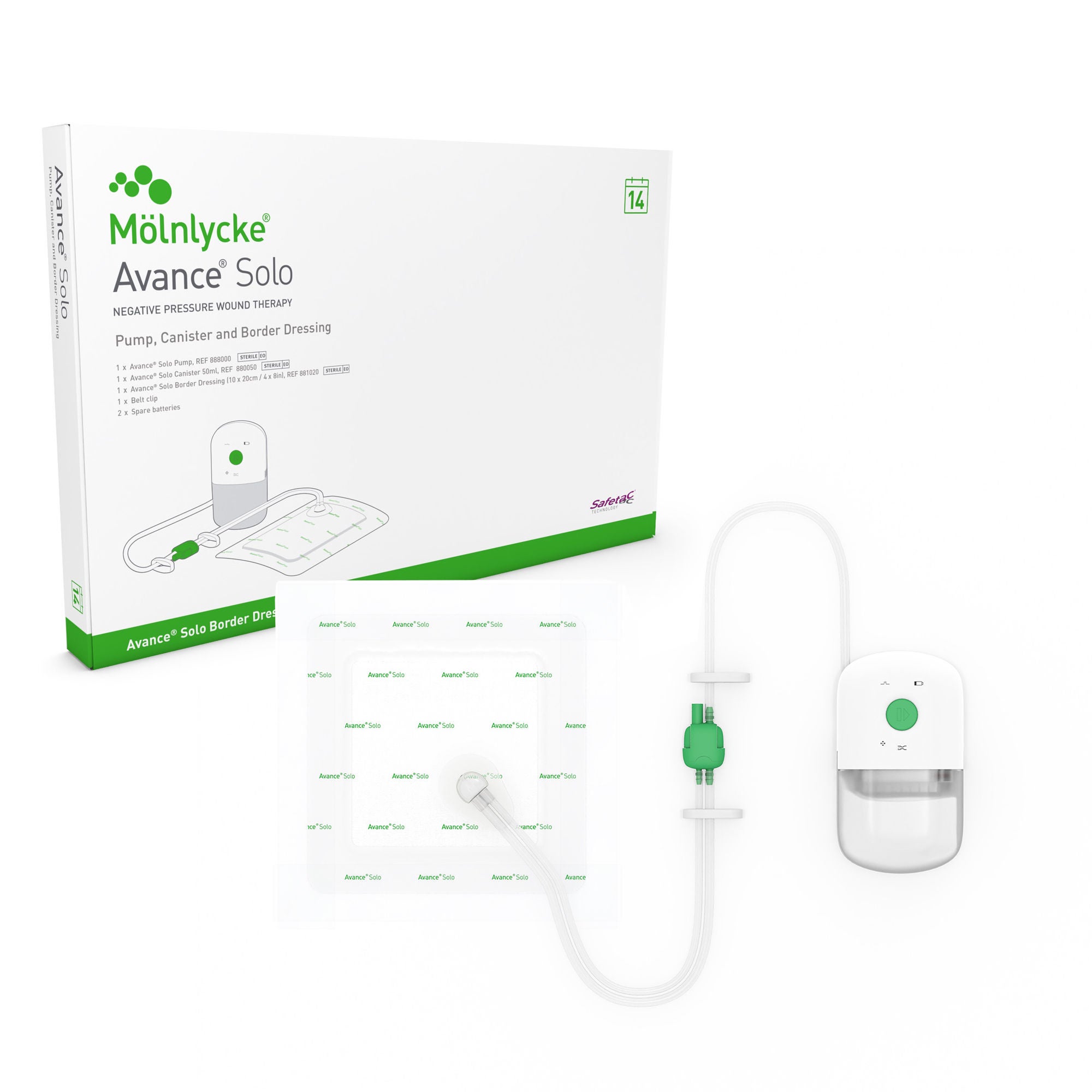 Molnlycke - 8881020 Negative Pressure Incision Care Kit Avance® Solo -125 mmHg 10 X 20 cm