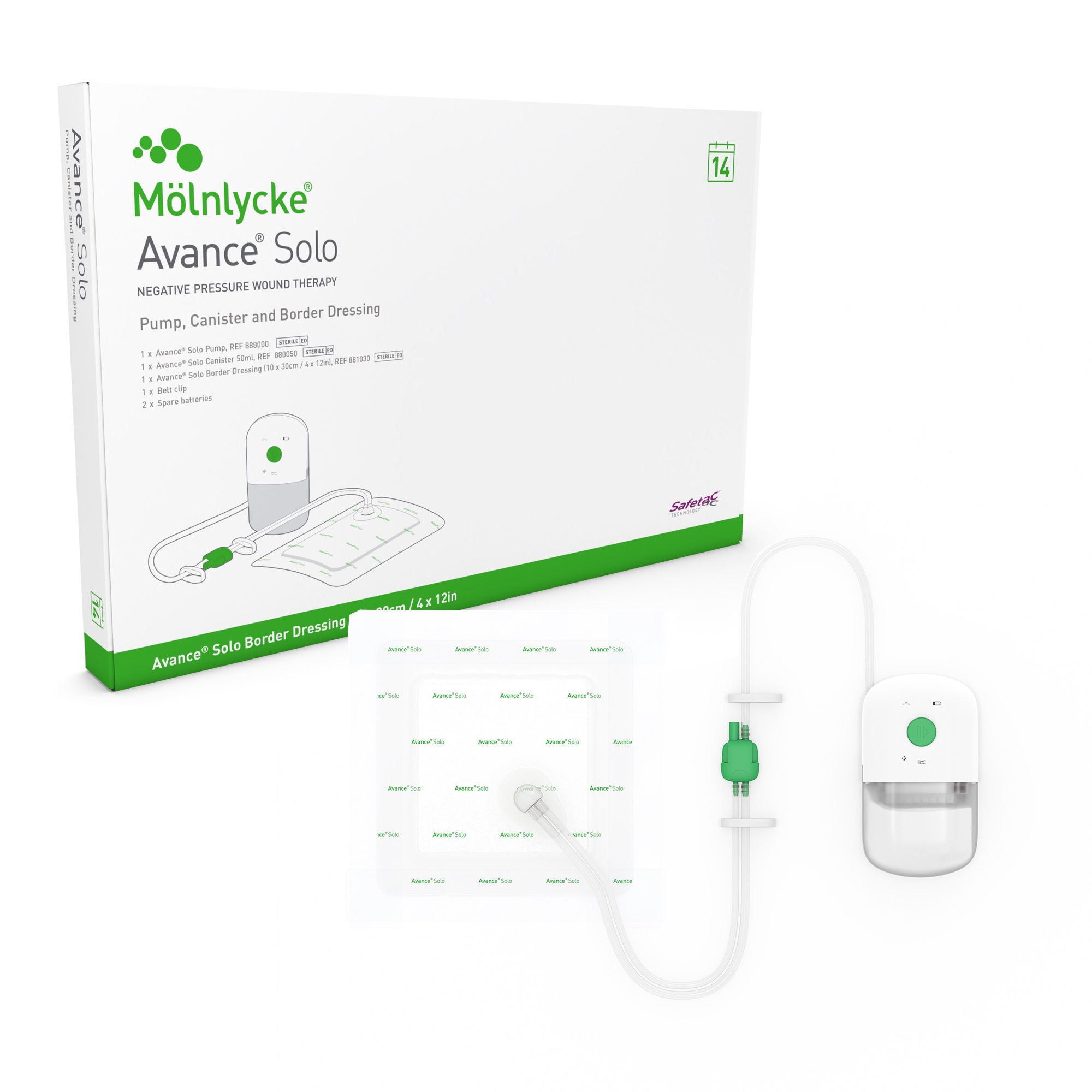 Molnlycke - 8881030 Negative Pressure Incision Care Kit Avance® Solo -125 mmHg 10 X 30 cm