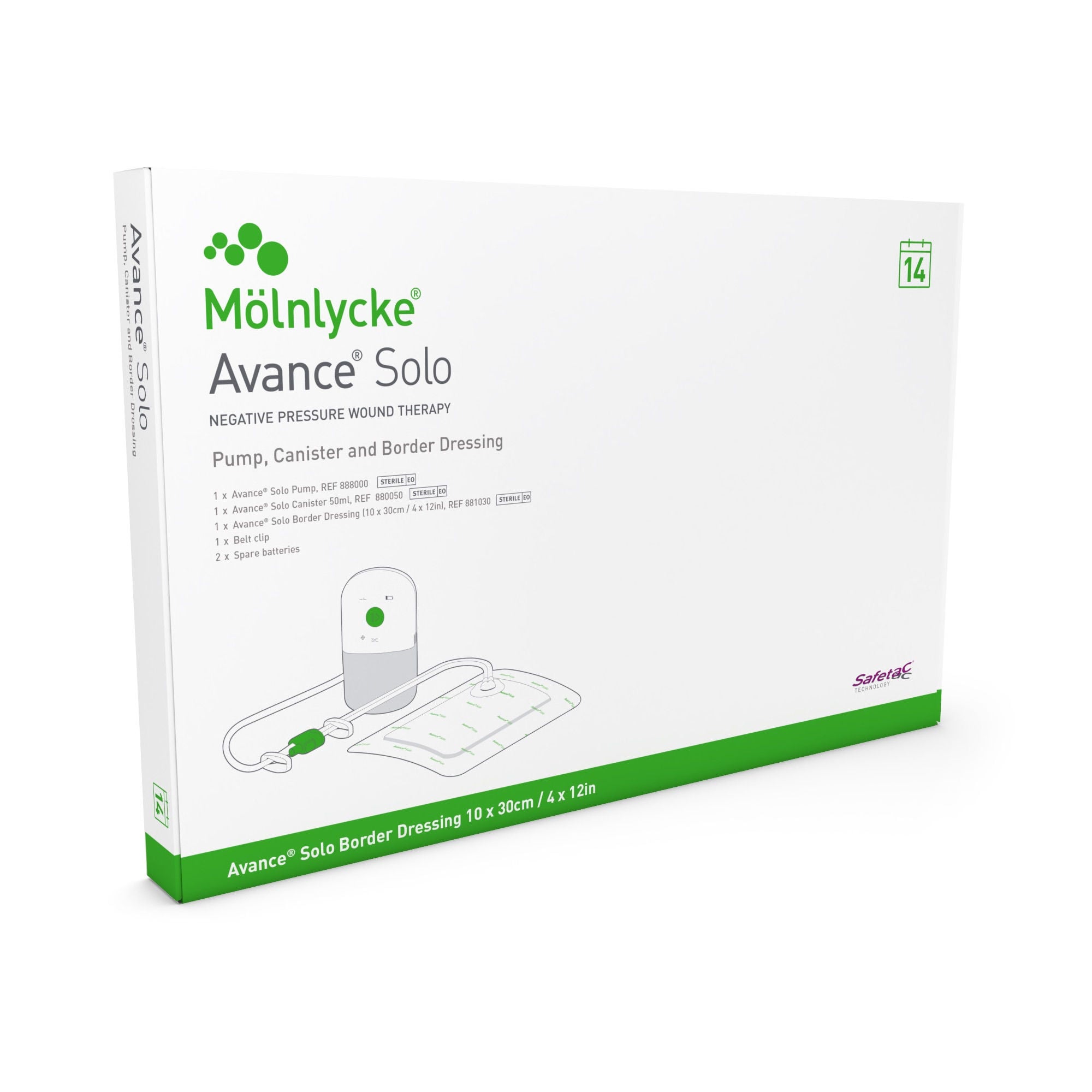 Molnlycke - 8881030 Negative Pressure Incision Care Kit Avance® Solo -125 mmHg 10 X 30 cm