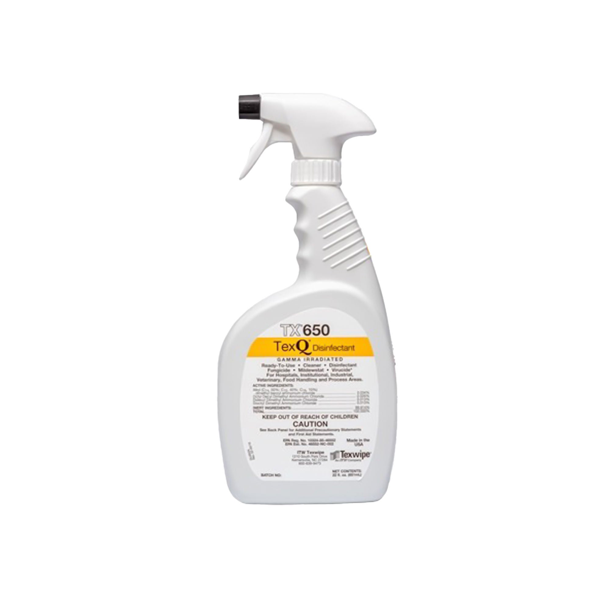 Acute Care Pharmaceuticals - TX650 Surface Disinfectant Cleaner TexQ® Broad Spectrum Trigger Spray Liquid 22 oz. Bottle Unscented Sterile