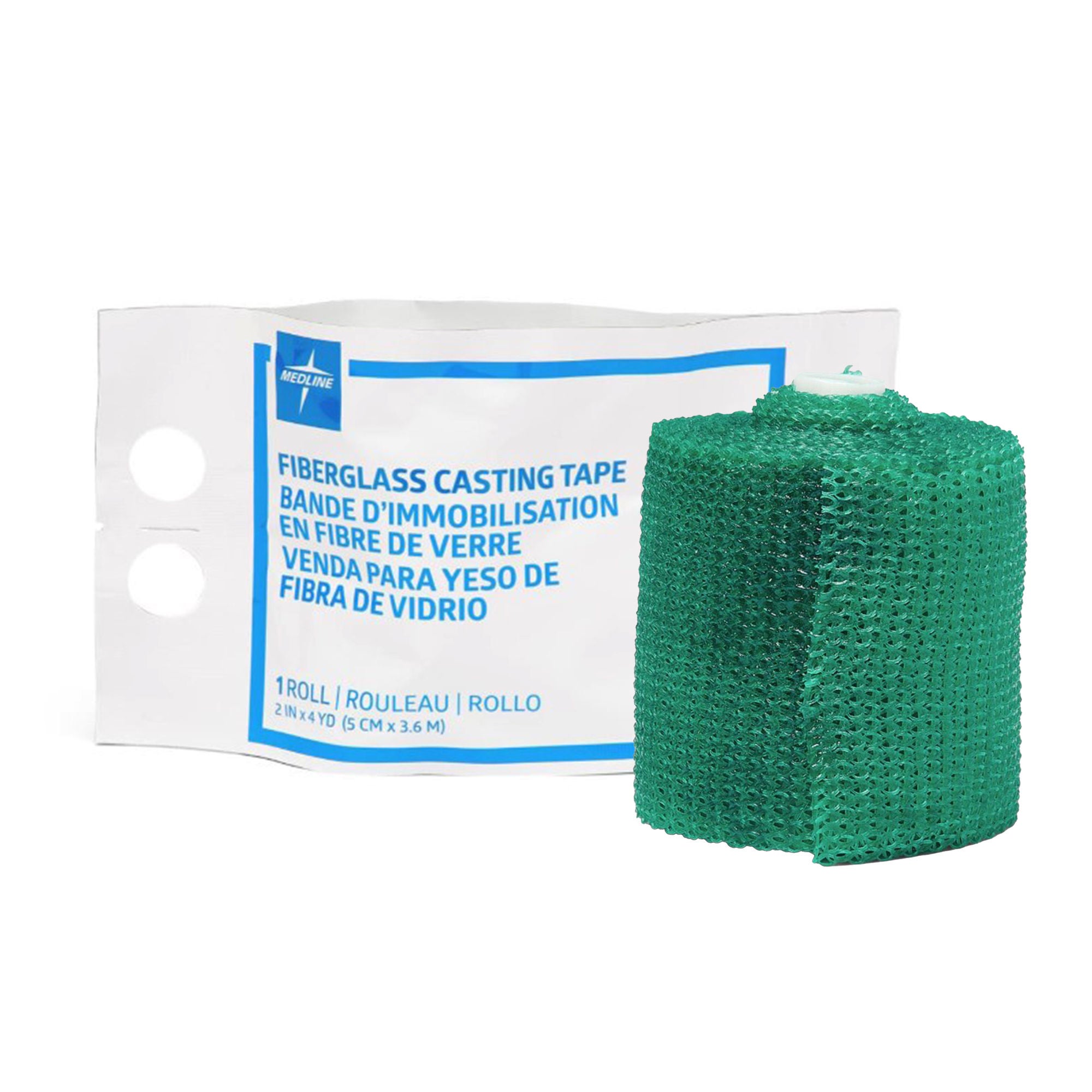 Medline - CT24GRN Cast Tape Medline 2 Inch X 12 Foot Fiberglass / Polyurethane Green