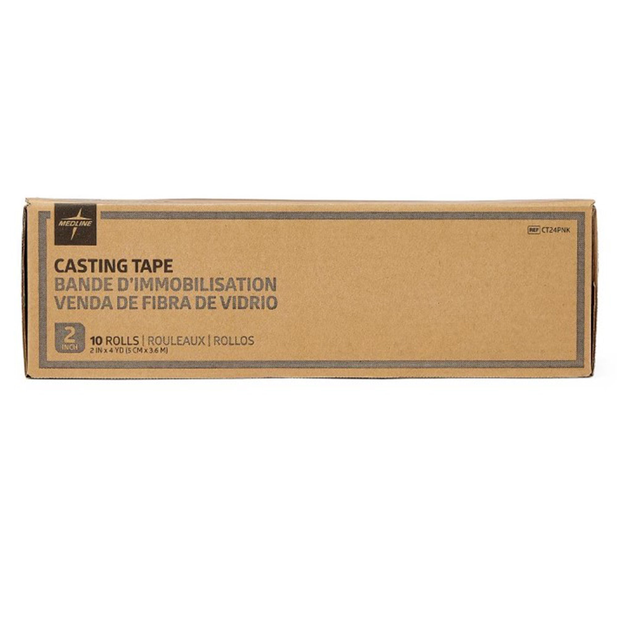 Medline - CT24PNK Cast Tape Medline 2 Inch X 12 Foot Fiberglass / Polyurethane Pink