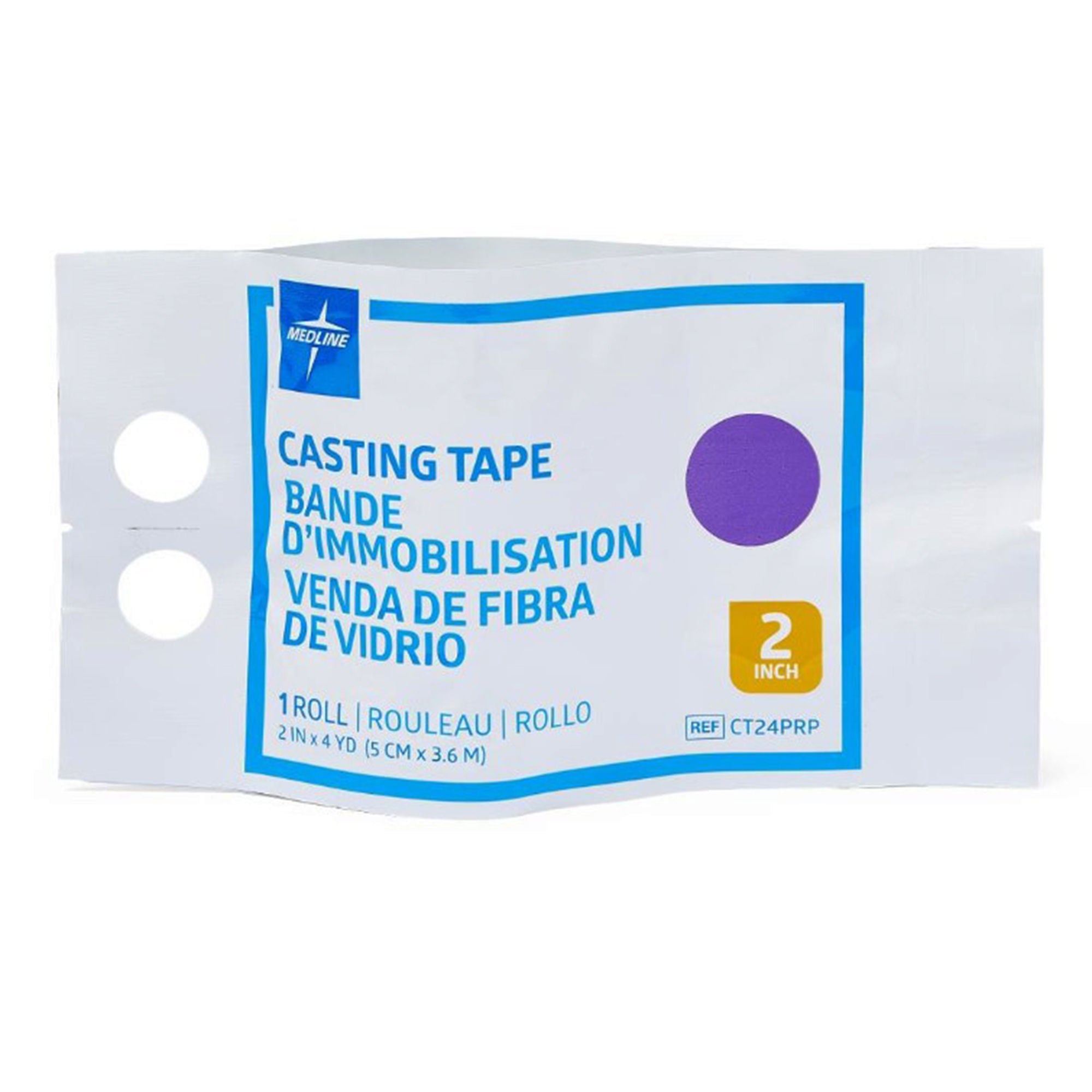 Medline - CT24PRP Cast Tape Medline 2 Inch X 12 Foot Fiberglass / Polyurethane Purple
