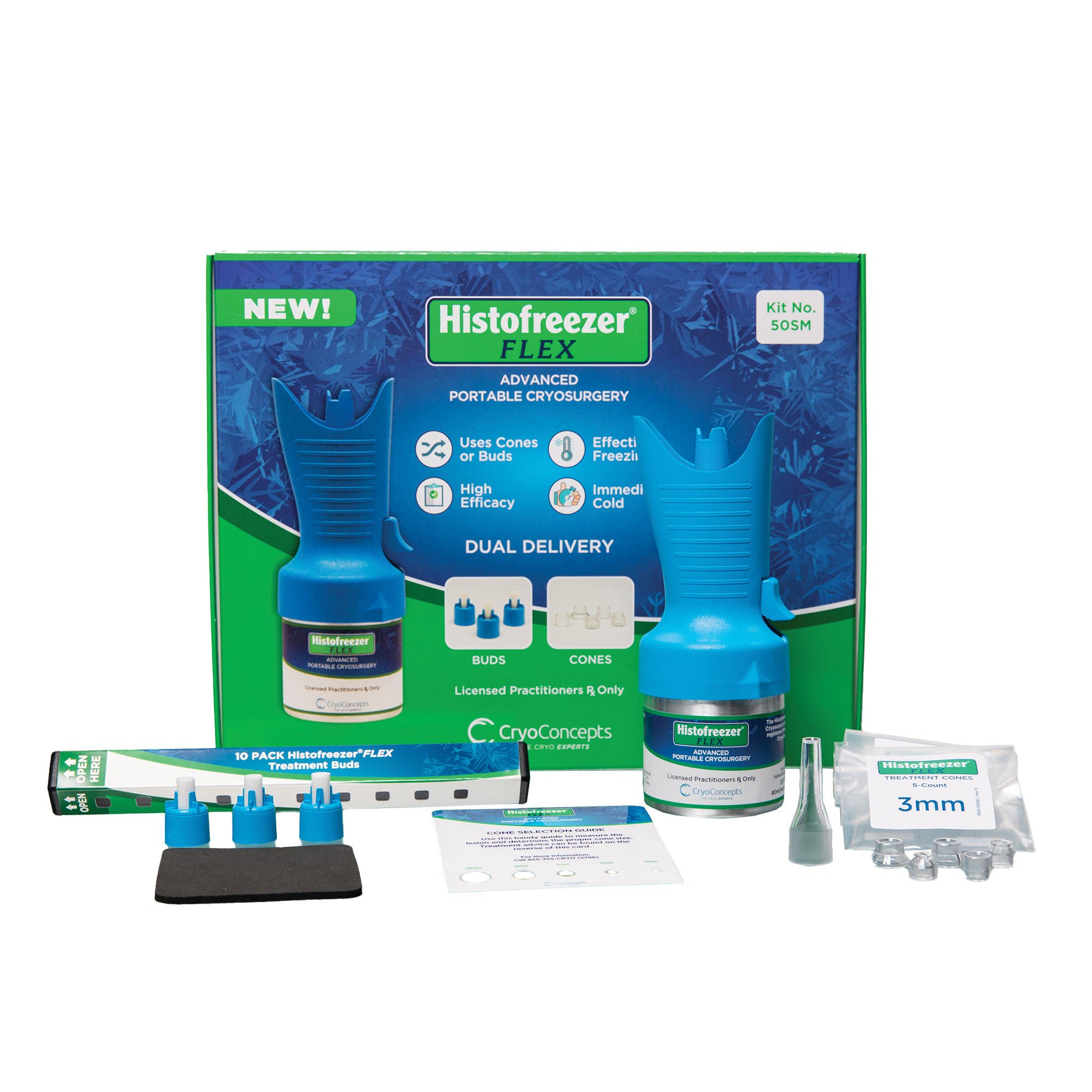 CryoConcepts LP - 200-5052 Cryosurgery Kit Histofreezer® Flex 30 Buds / 40 Cones