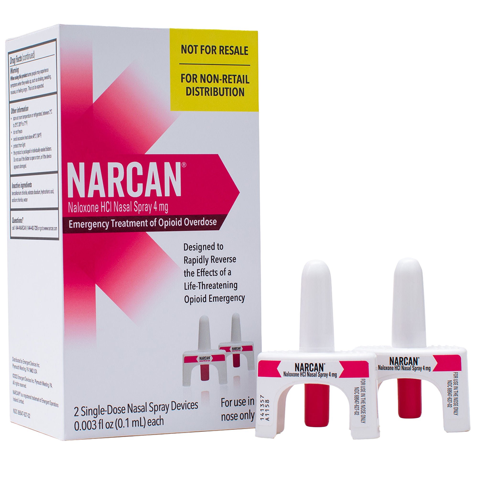 Emergent Devices Inc - 69547062702 Narcan® Naloxone HCl 4 mg Spray 0.1 mL
