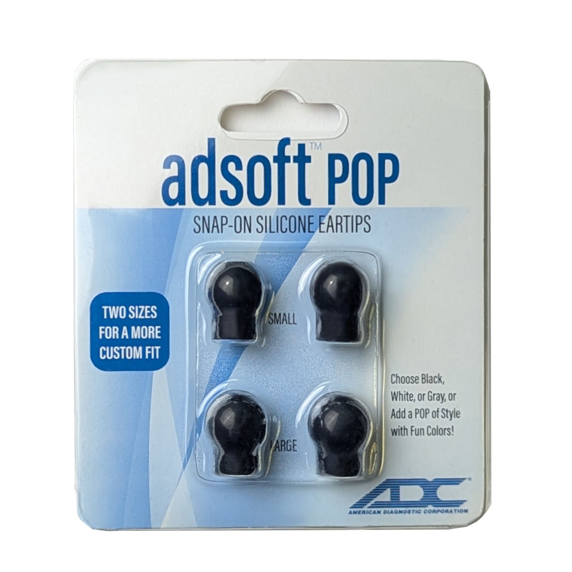American Diagnostic Corp - 602-078BK1Q Stethoscope Eartip Adsoft™ Black For Adscope Stethoscope