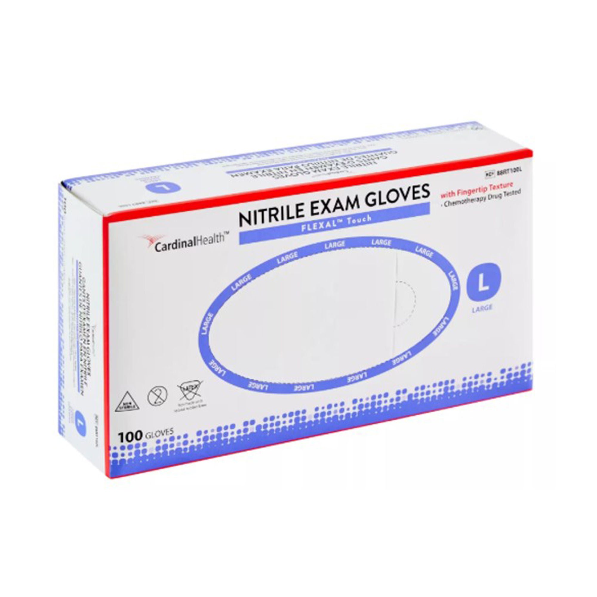 FLEXAL Touch Exam Glove 88RT100L by Cardinal