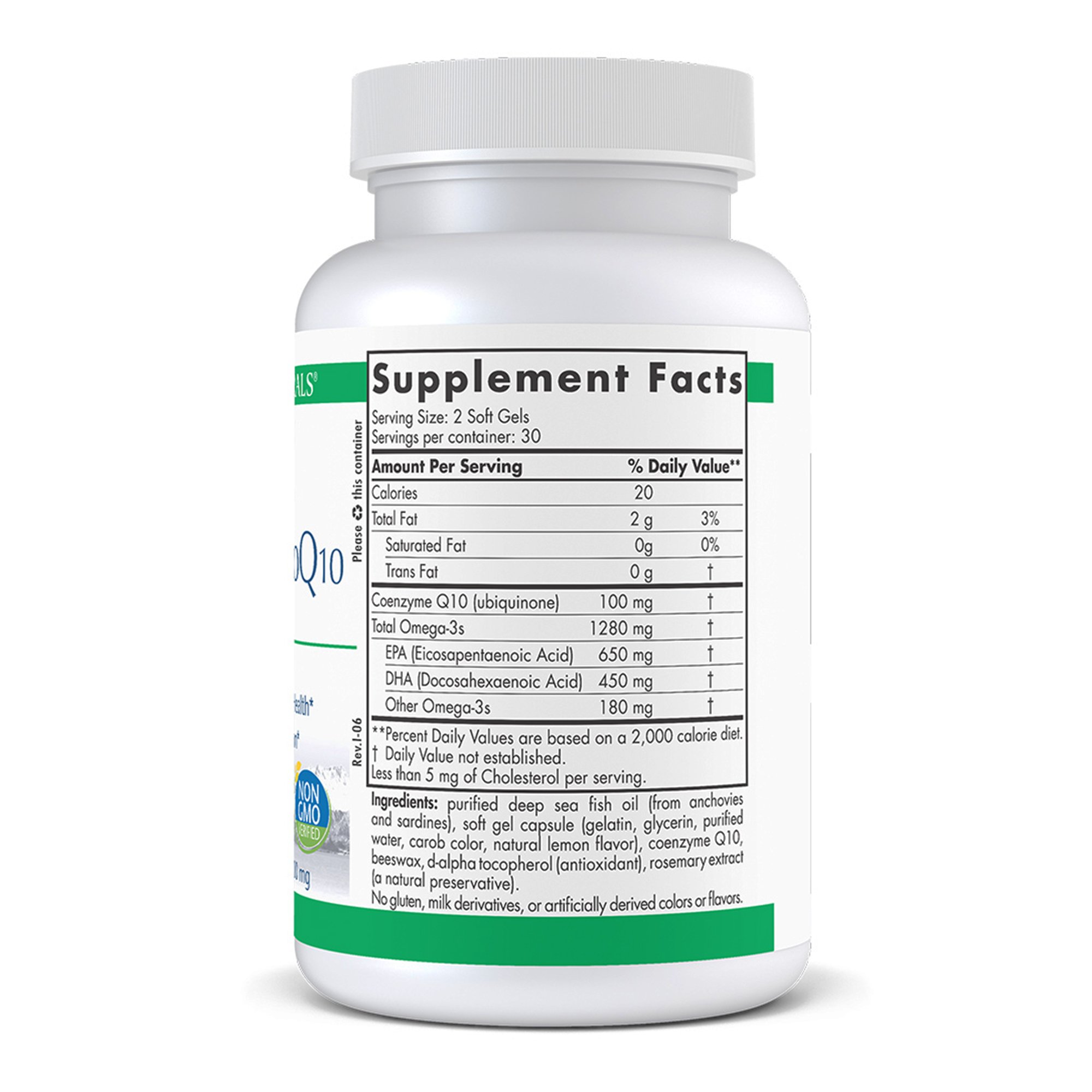 Nordic Naturals Inc 12130 - Nordic Naturals CoQ10 Ubiquinol Dietary Supplement - 1/Bottle, 12/Case