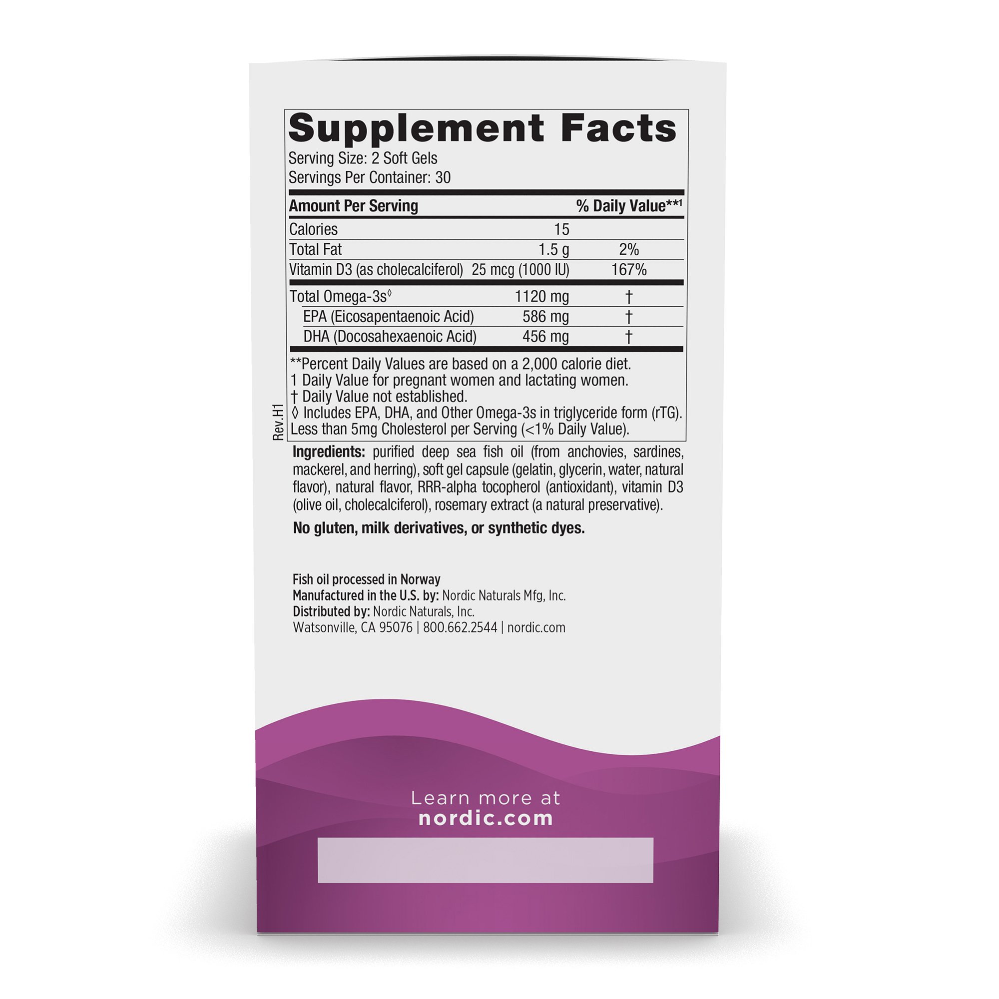 Nordic Naturals Inc 1758 - Nordic Naturals® Postnatal Omega-3 DHA / EPA Dietary Supplement - 1/Bottle, 12/Case