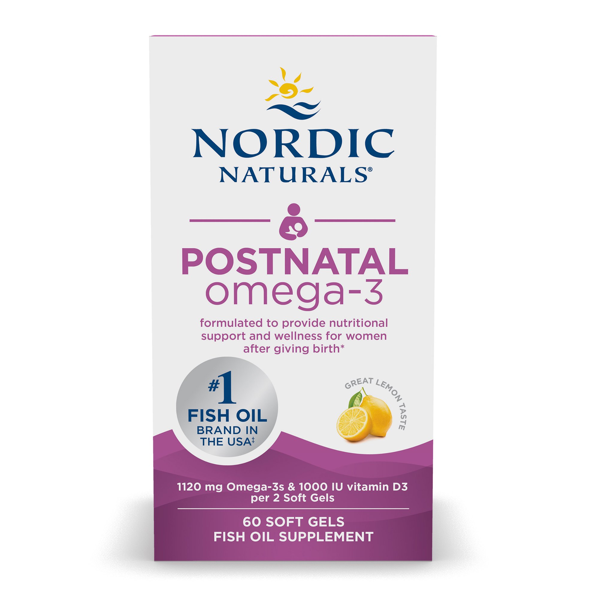 Nordic Naturals Inc 1758 - Nordic Naturals® Postnatal Omega-3 DHA / EPA Dietary Supplement - 1/Bottle, 12/Case