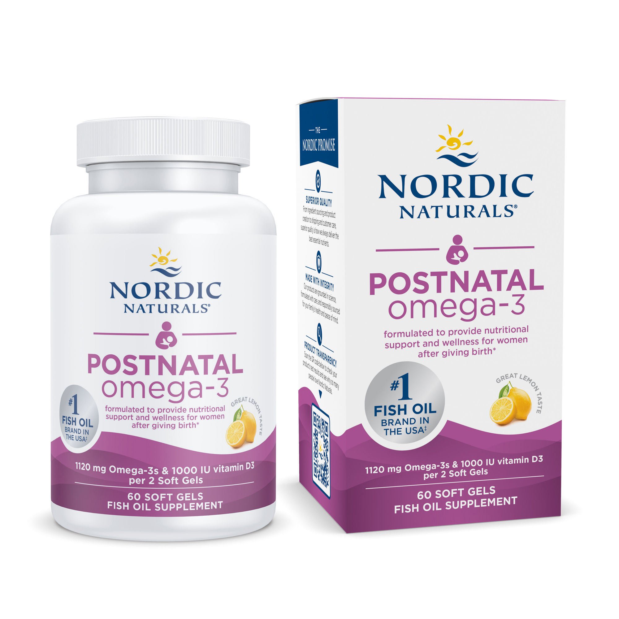 Nordic Naturals Inc - 1758 Nordic Naturals® Postnatal Omega-3 DHA / EPA Dietary Supplement