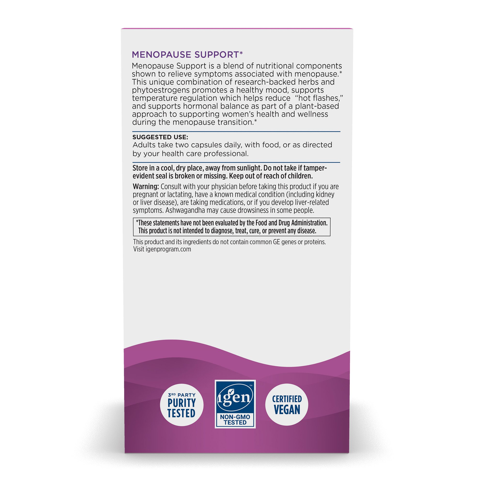 Nordic Naturals Inc 1739 - Nordic Naturals® Menopause Support Calcium Dietary Supplement - 1/Bottle, 12/Case