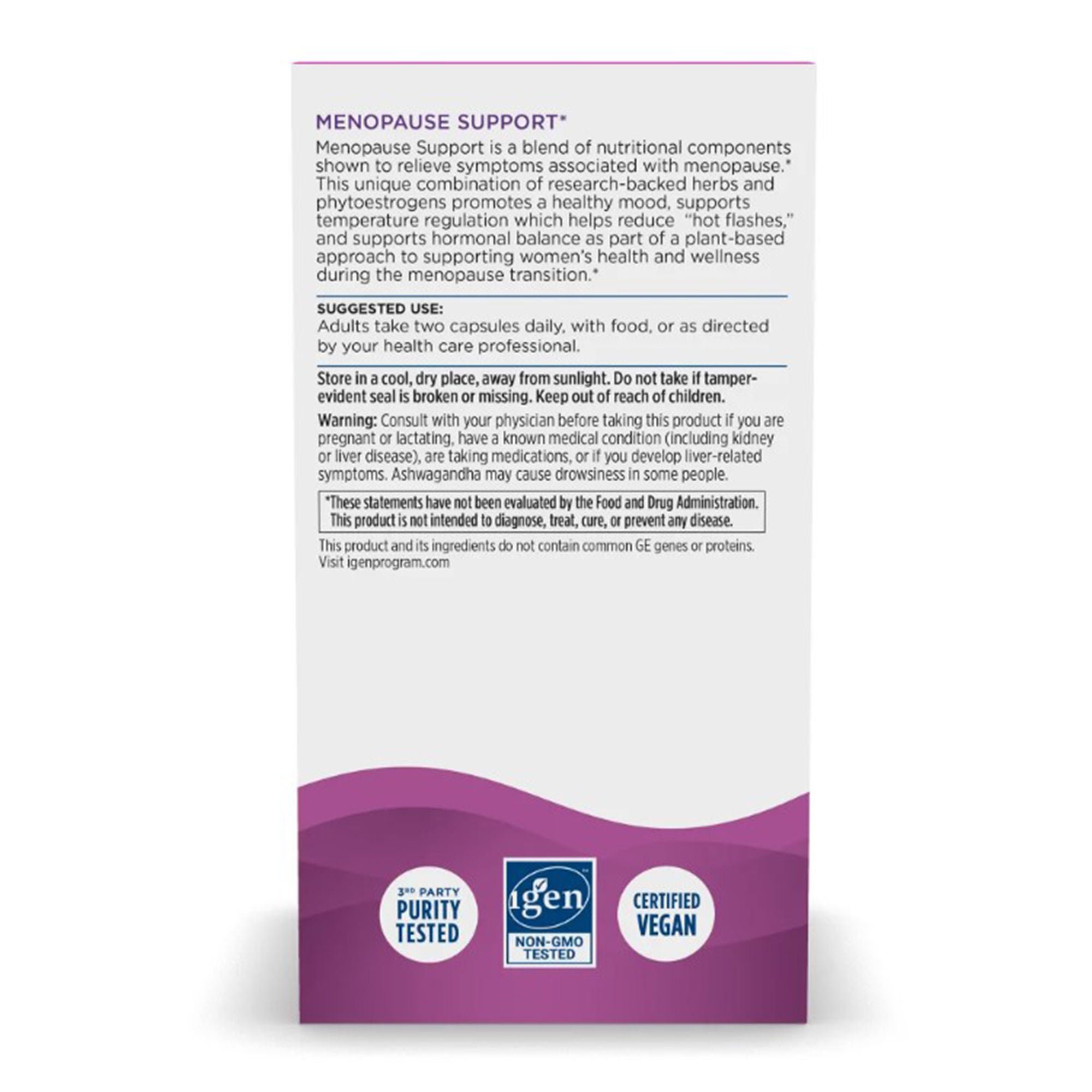 Nordic Naturals Inc - 1739 Nordic Naturals® Menopause Support Calcium Dietary Supplement