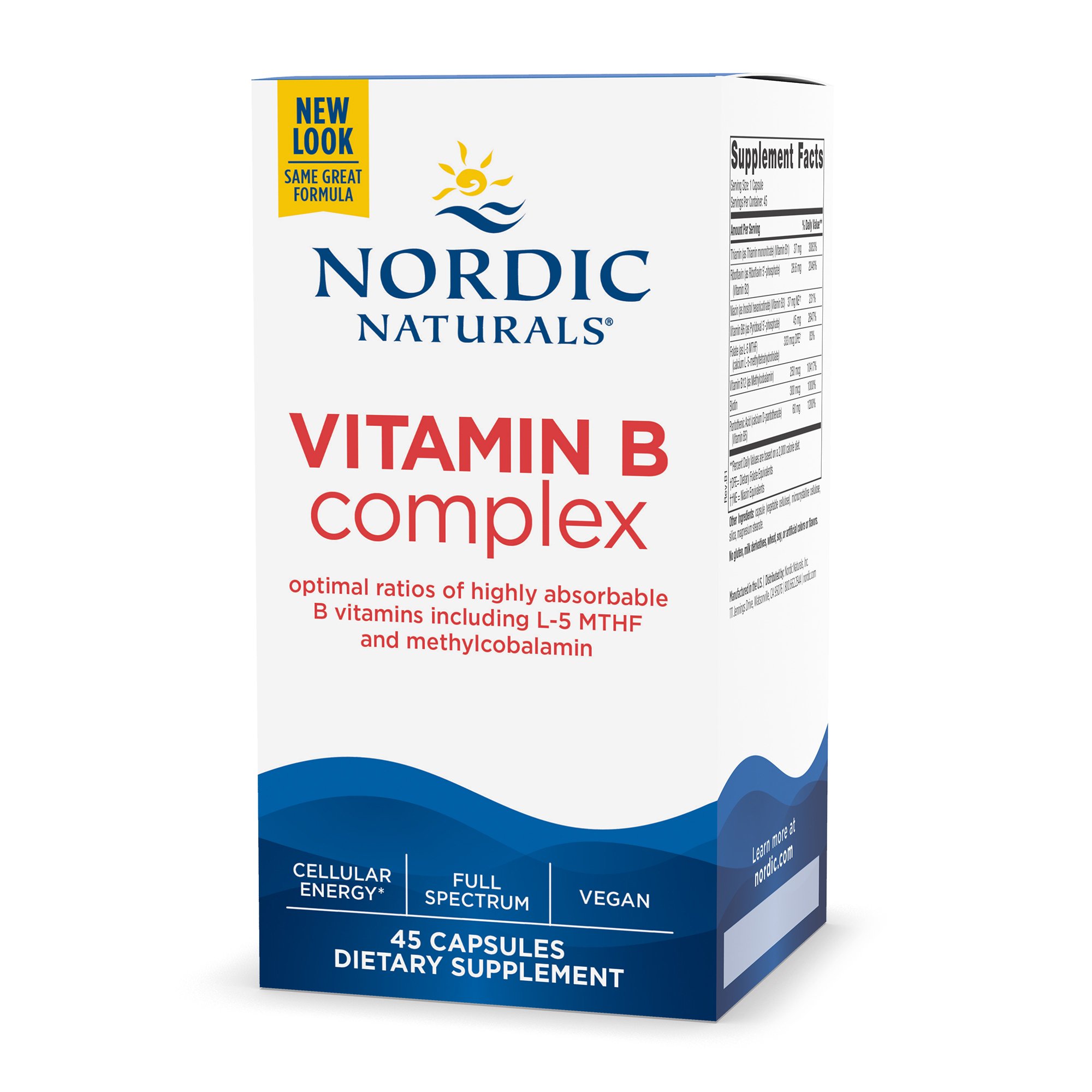 Nordic Naturals Inc 1531 - Nordic Naturals® Vitamin B Complex Dietary Supplement - 1/Bottle, 12/Case