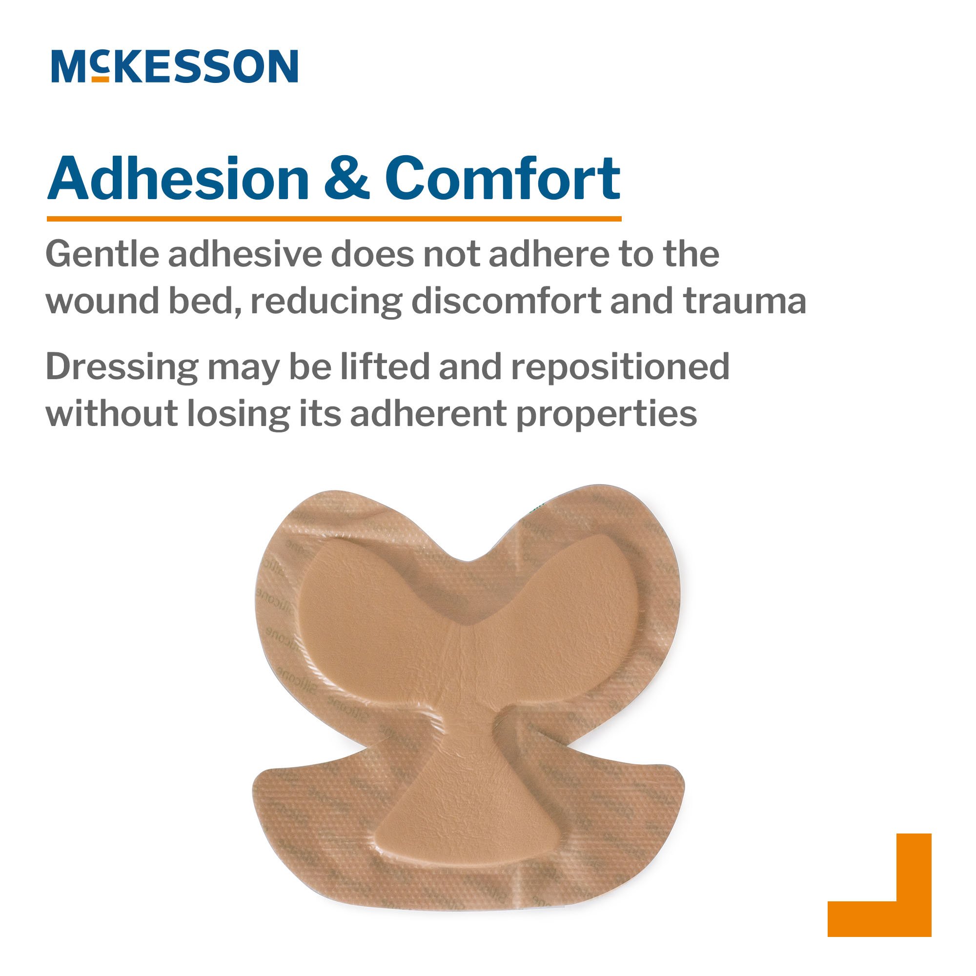 McKesson Brand 4839 - McKesson 9 x 9 Inch Five-Layer Hydrocellular Foam Dressing for Heels - 1/Each, 5/Box, 50/Case