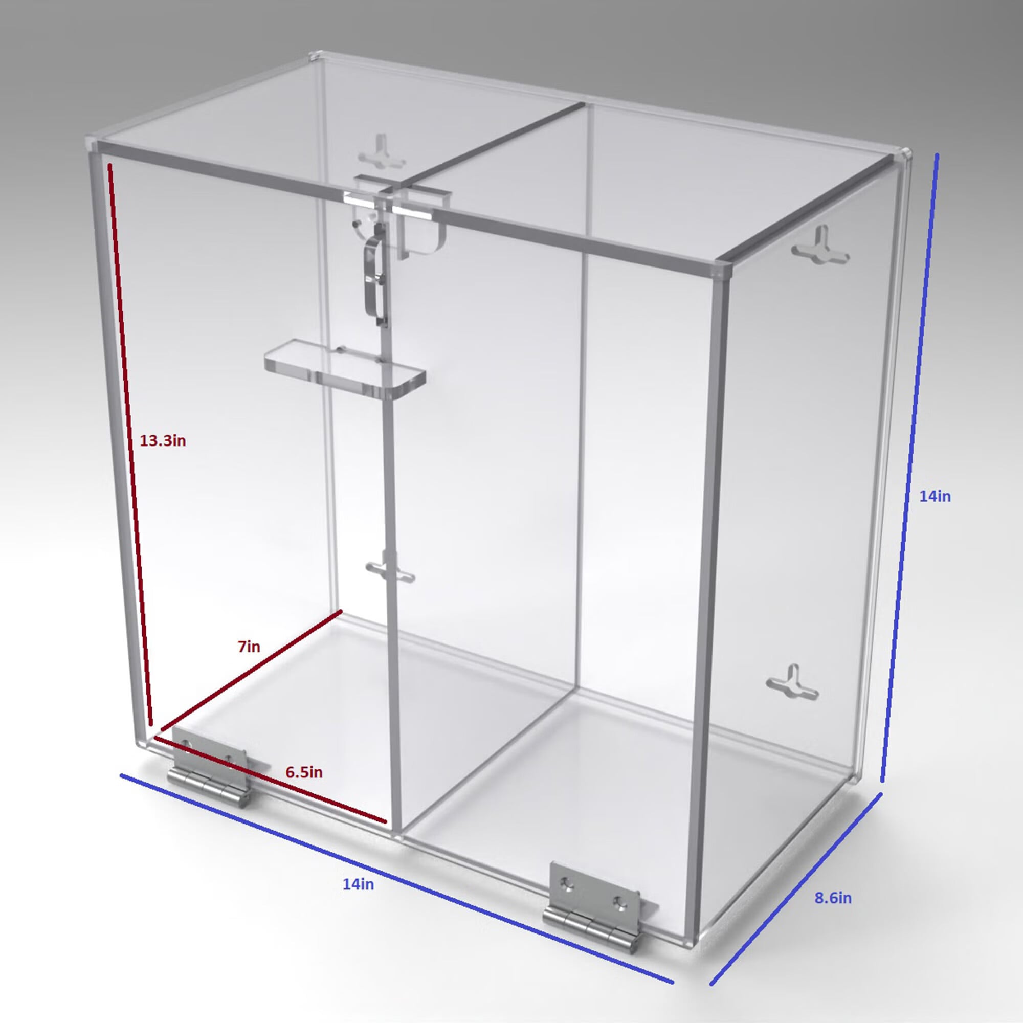 Poltex Inc - AMBUBAG14714-W Emergency Airway Procedure Storage Box Poltex Clear Wall Mount