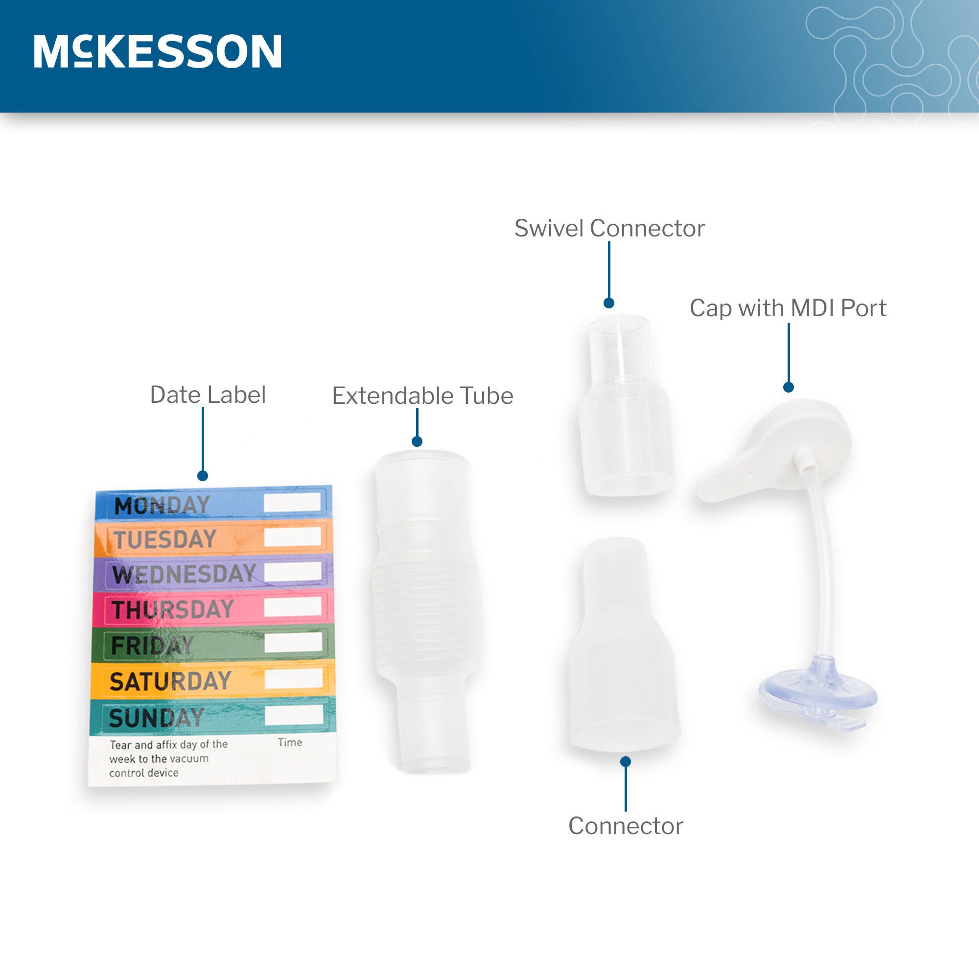 McKesson Brand - 16-ET12FR Closed Suction Catheter McKesson Endotracheal Type Atraumatic Tip T-Piece Style Thumb Valve Vent 12 Fr. Sterile