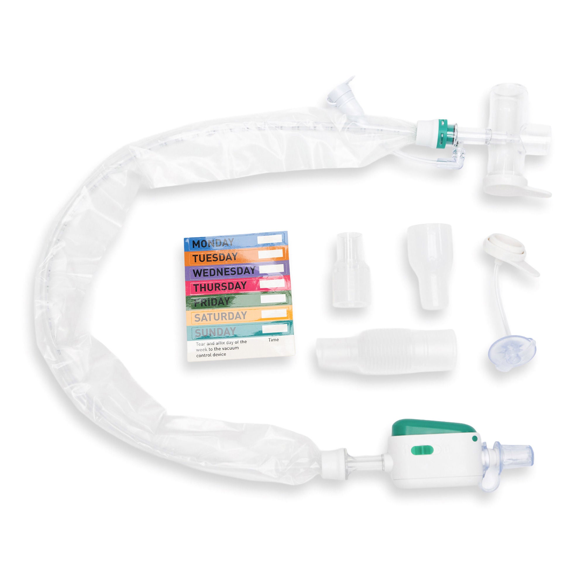 McKesson Brand - 16-ET14FR Closed Suction Catheter McKesson Endotracheal Type Atraumatic Tip T-Piece Style Thumb Valve Vent 14 Fr. Sterile