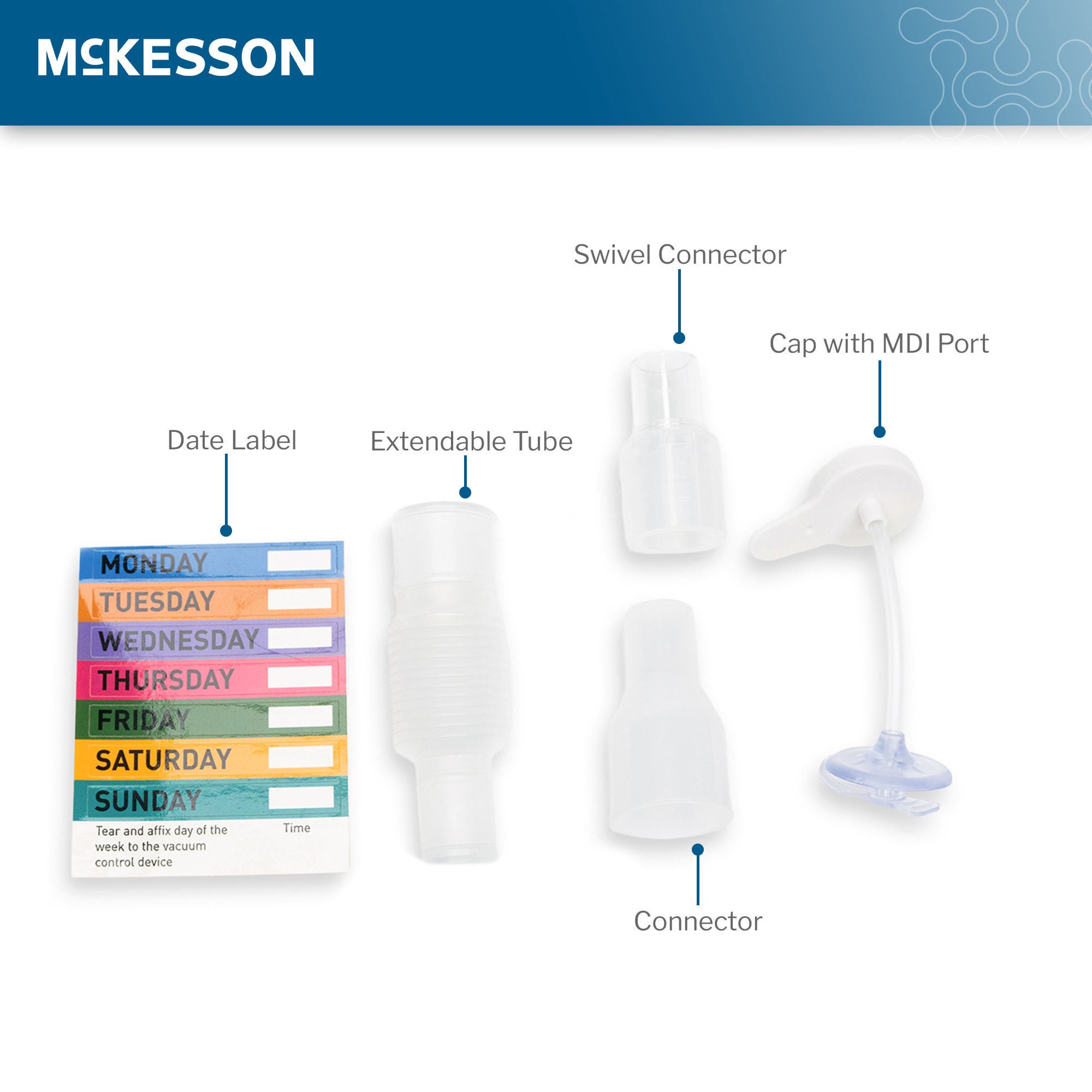 McKesson Brand - 16-ET14FR Closed Suction Catheter McKesson Endotracheal Type Atraumatic Tip T-Piece Style Thumb Valve Vent 14 Fr. Sterile