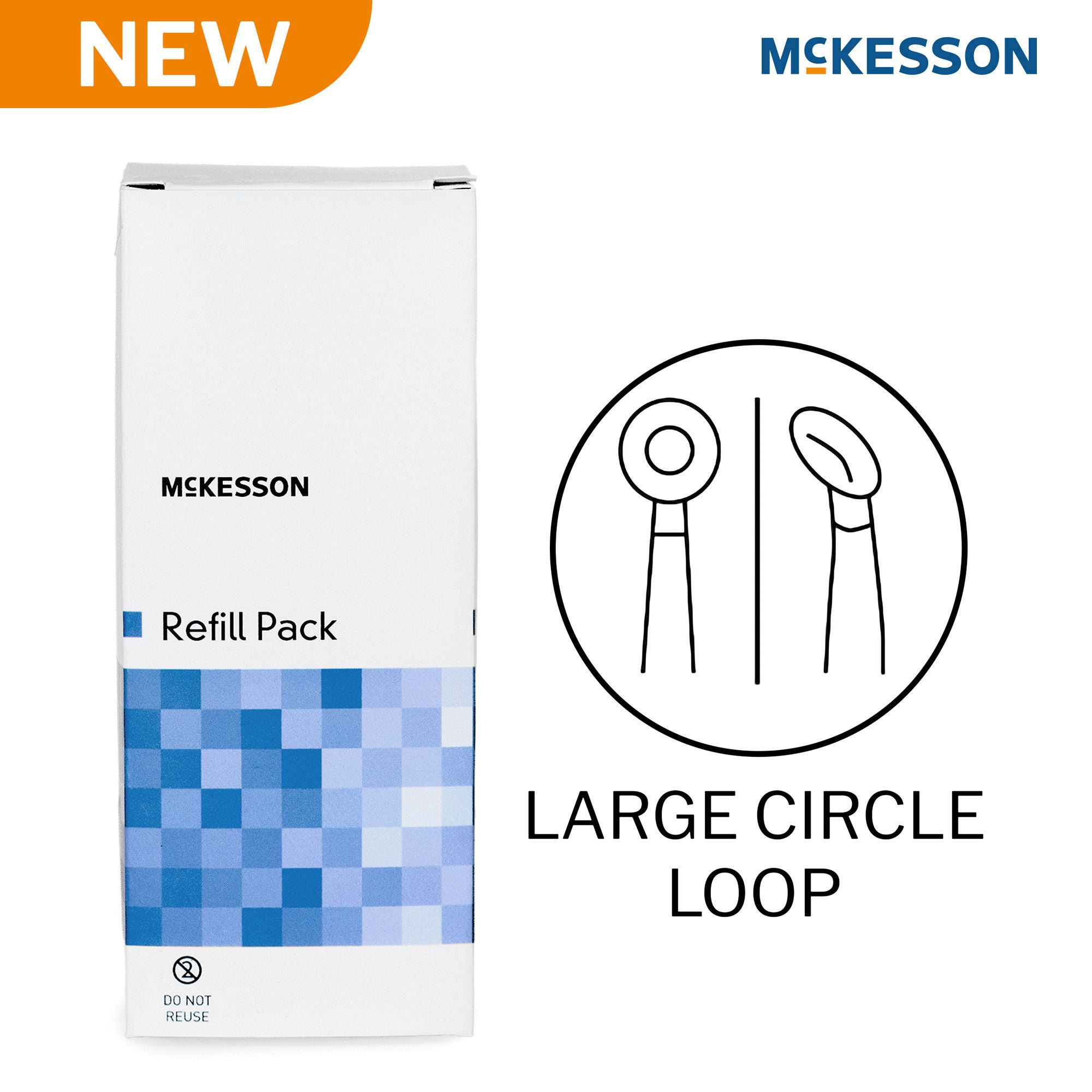 McKesson Brand - 16-LC05-REFILL Ear Curette Pack McKesson Single-ended Handle 3 mm Tip Lighted Large Circle Loop Tip