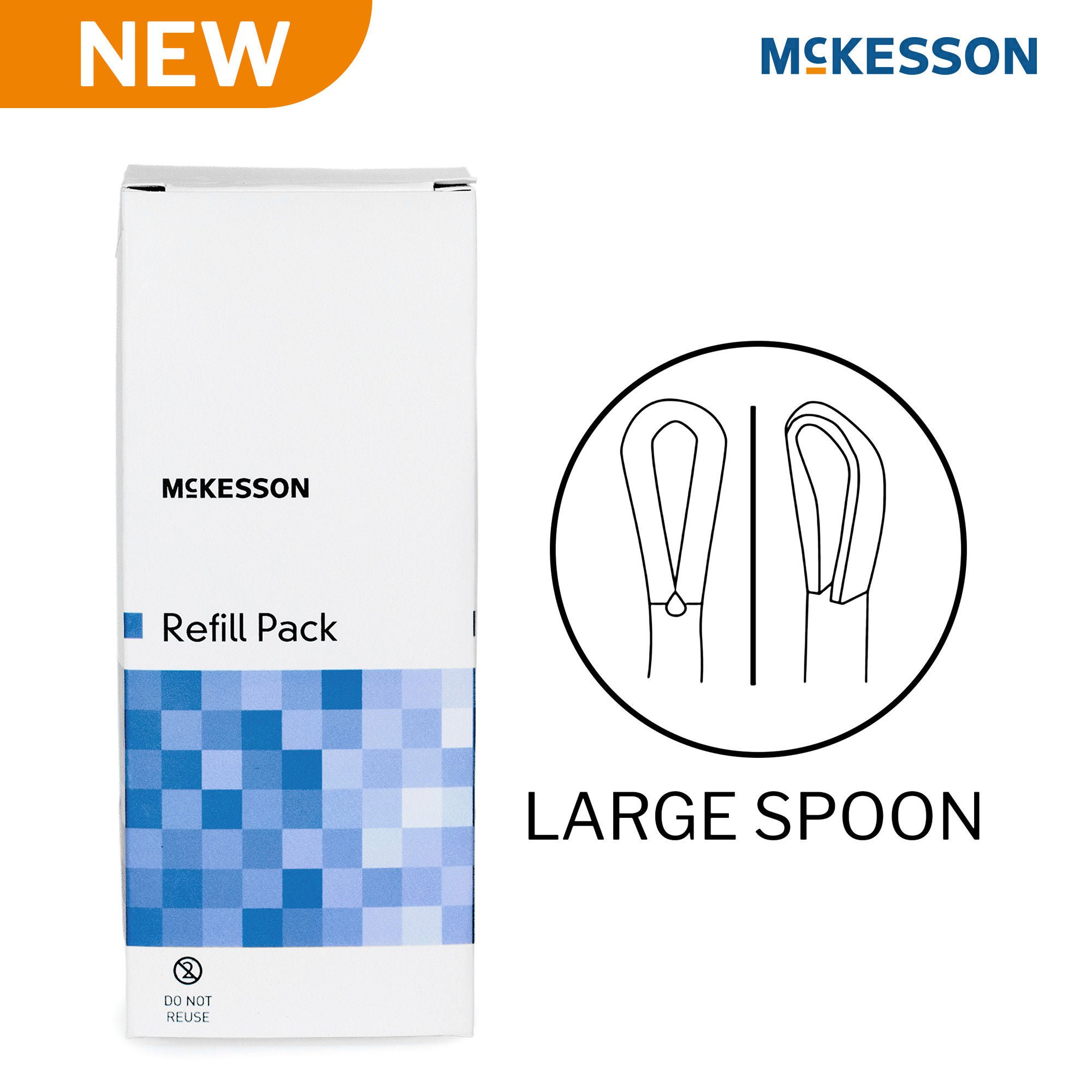 McKesson Brand - 16-LC06-REFILL Ear Curette Pack McKesson Single-ended Handle 8 mm Tip Lighted Large Spoon Tip
