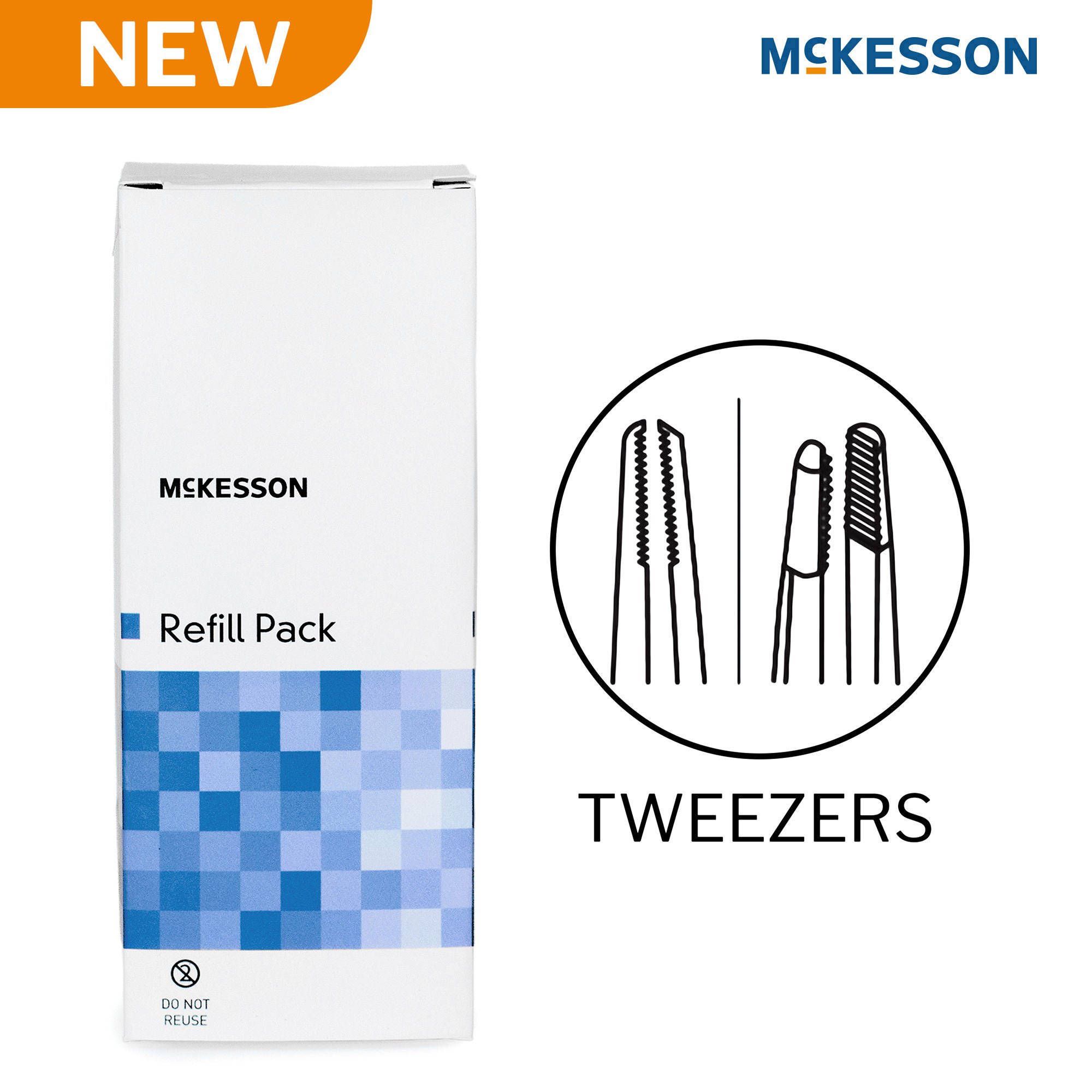 McKesson Brand - 16-LC09-REFILL Ear Curette Pack McKesson Single-ended Handle Lighted Tweezer Tip