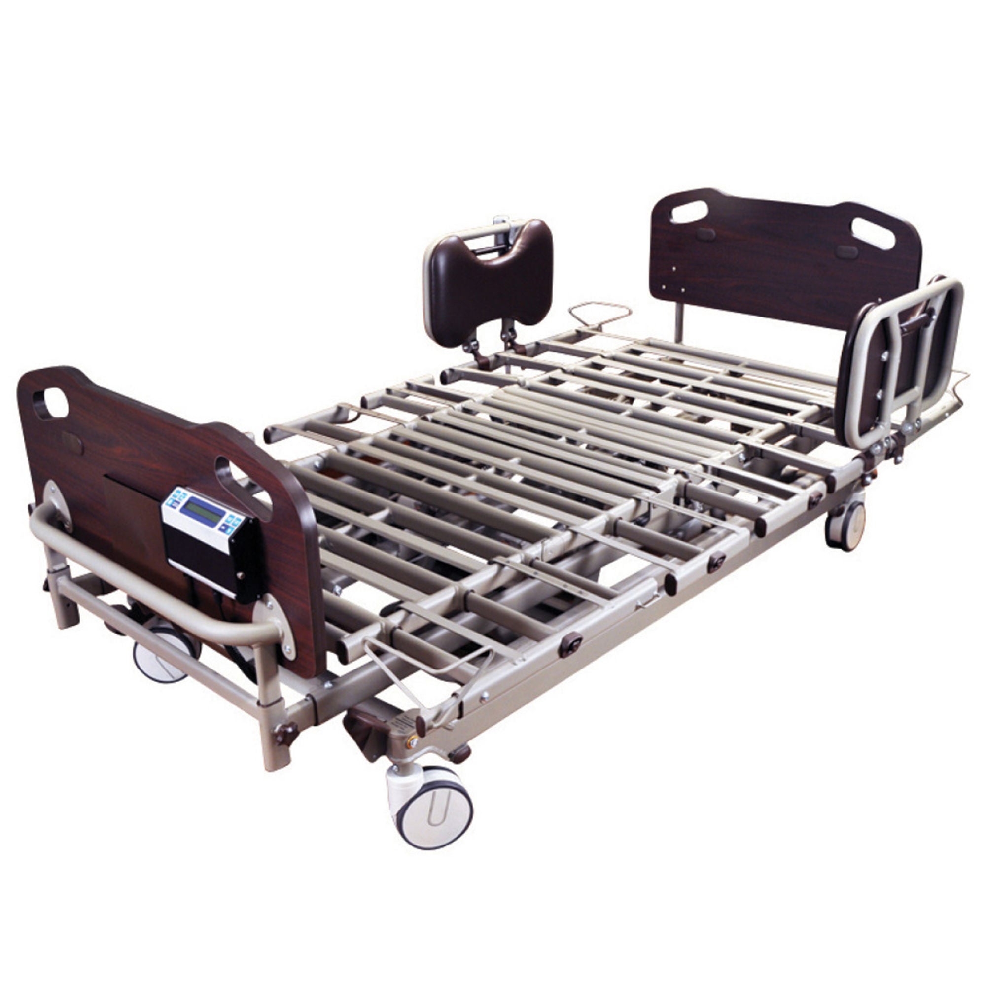 Drive DeVilbiss Healthcare - P2002-WS-A-SC01 Electric Bariatric Bed Prime Long Term Care 80 to 88 Inch Length Slat Deck 4 Functions 19 to 32 Inch Height Range