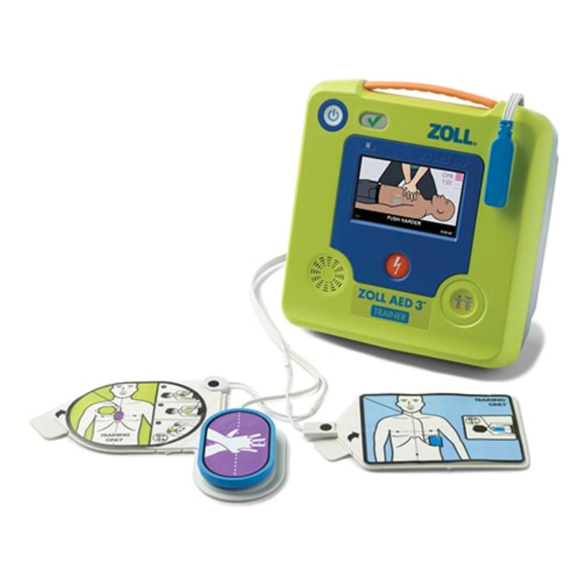 Soma Technology - ZOL-AED3 Refurbished AED Unit Automatic Zoll® AED 3 Electrode Pads Contact Battery Operated LCD Display