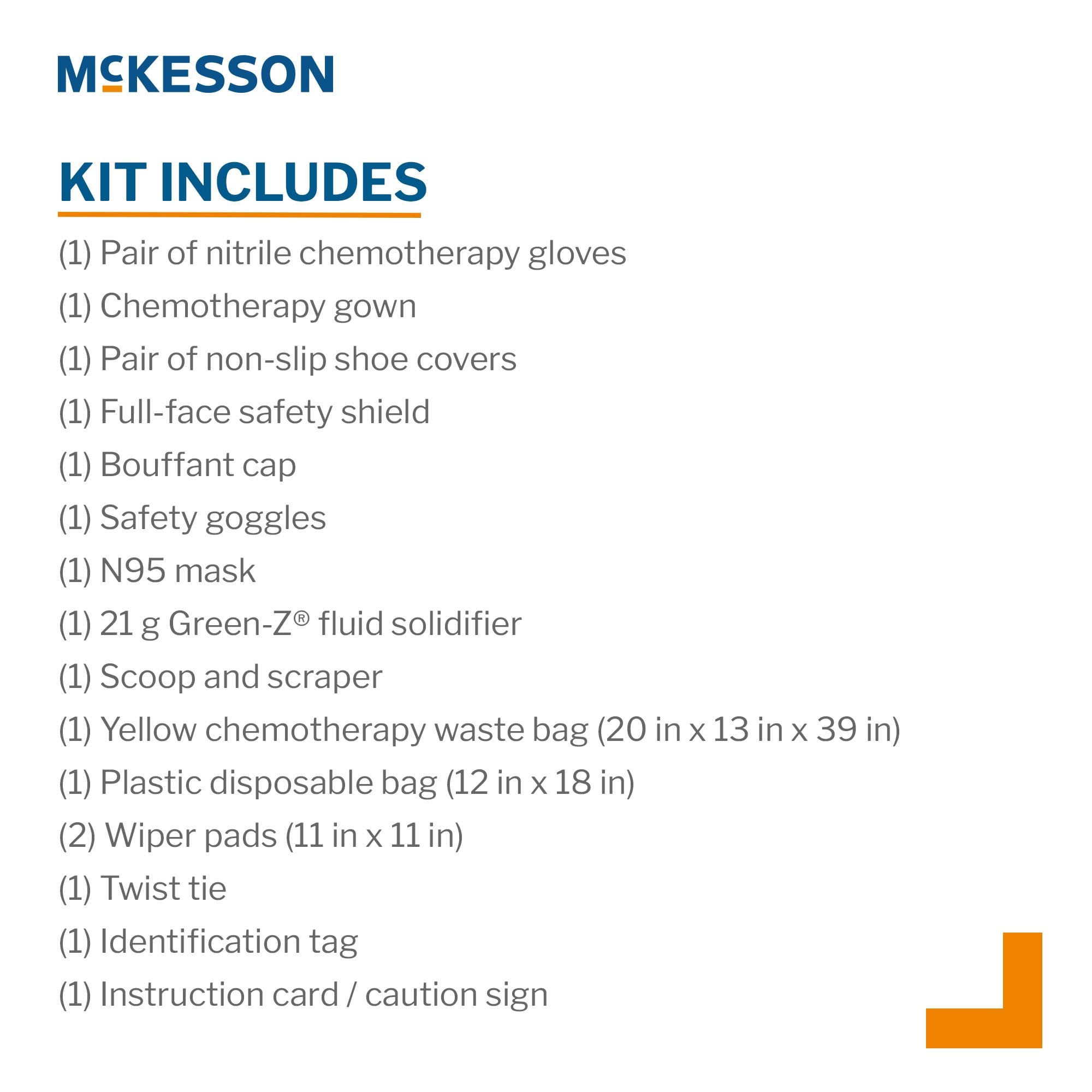McKesson Brand 547-49725 - McKesson Hazardous Drug Spill Kit - 1/Each, 12/Case