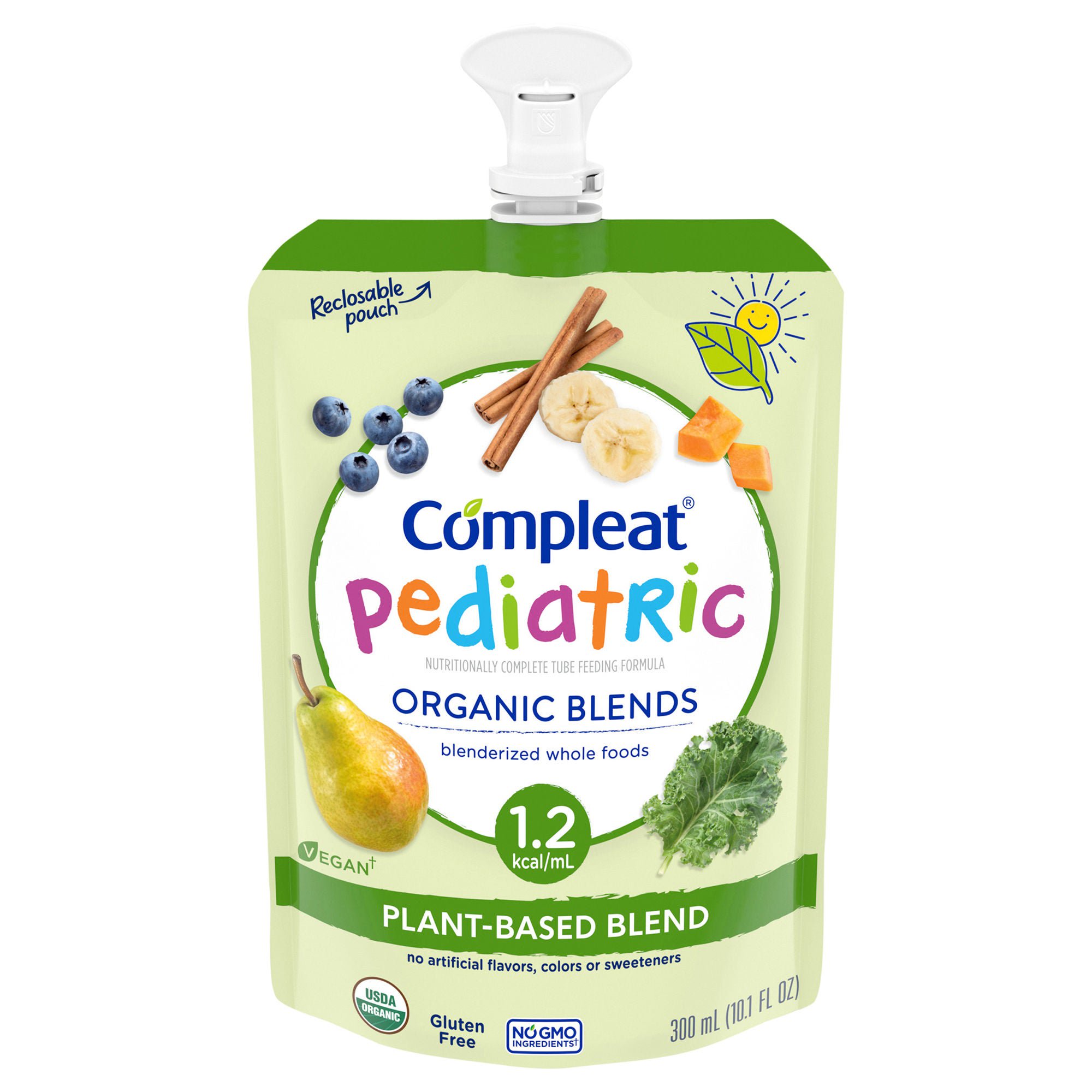 Nestle Healthcare Nutrition - 00043900822099 Pediatric Tube Feeding Formula Compleat® Pediatric Organic Blends Plant-Based Unflavored 10.1 oz. Pouch Liquid