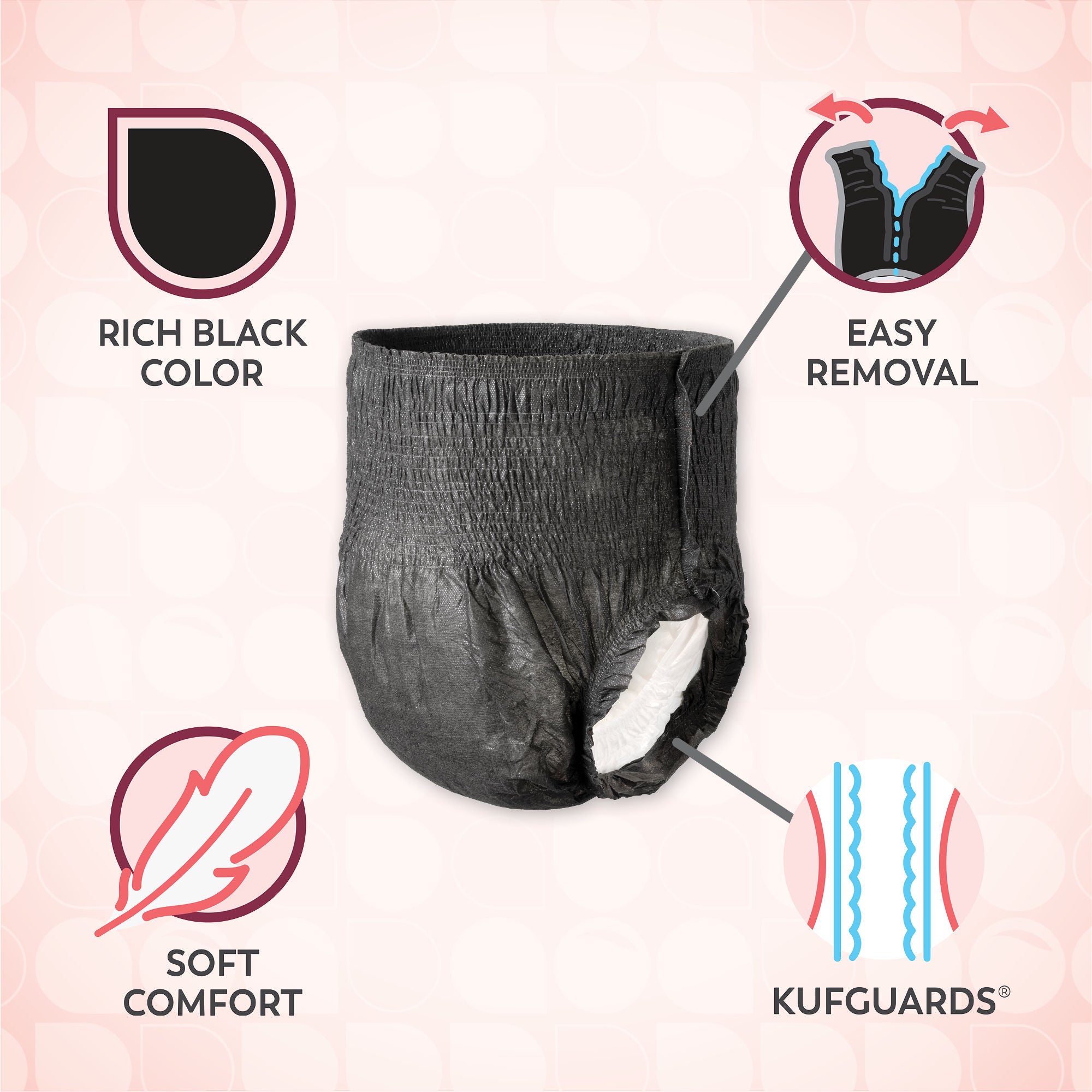 Principle Business Enterprises - 2045 Absorbent Underwear Tranquility® Pull On with Tear Away Seams Adult Medium Female Disposable Heavy Absorbency