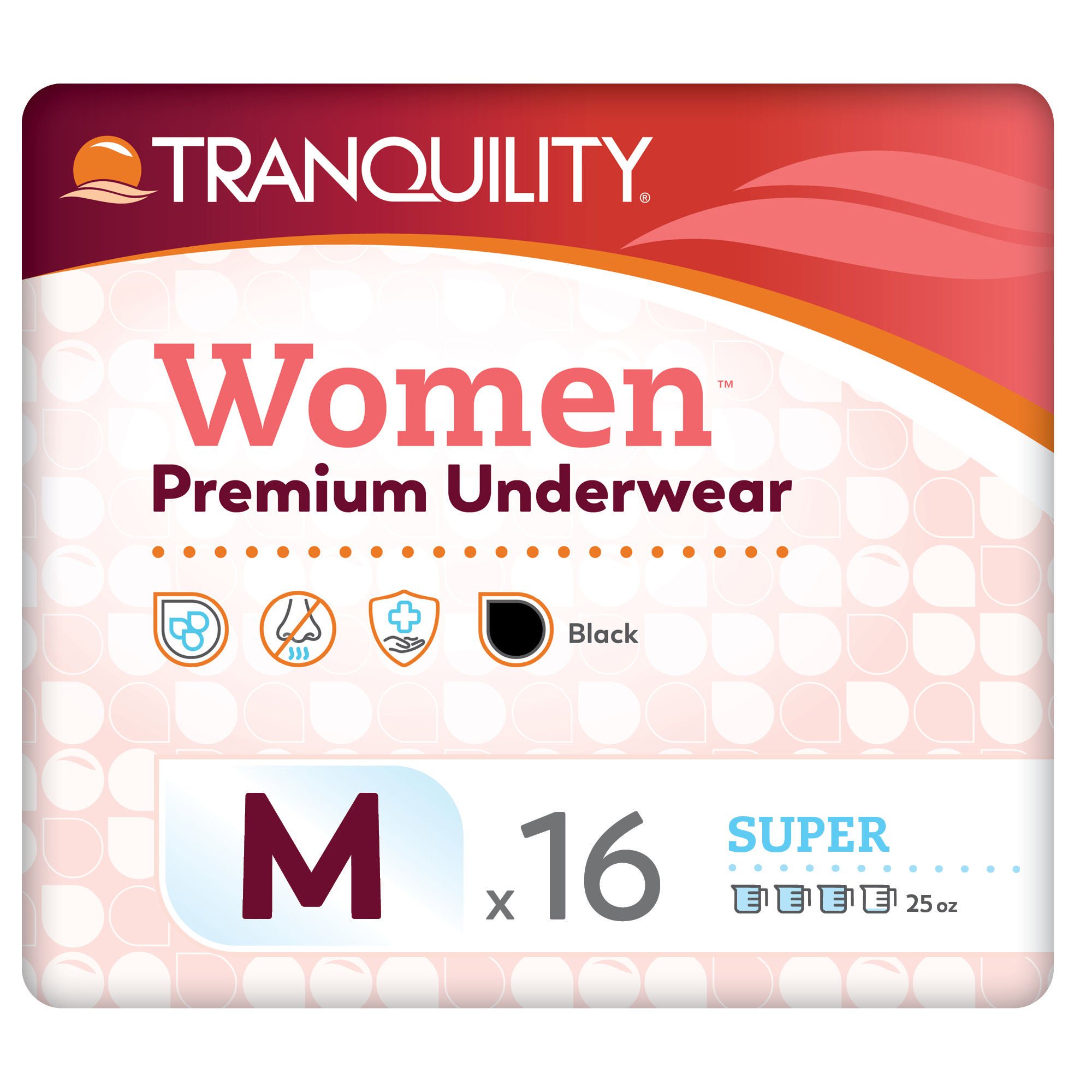 Principle Business Enterprises - 2045 Absorbent Underwear Tranquility® Pull On with Tear Away Seams Adult Medium Female Disposable Heavy Absorbency