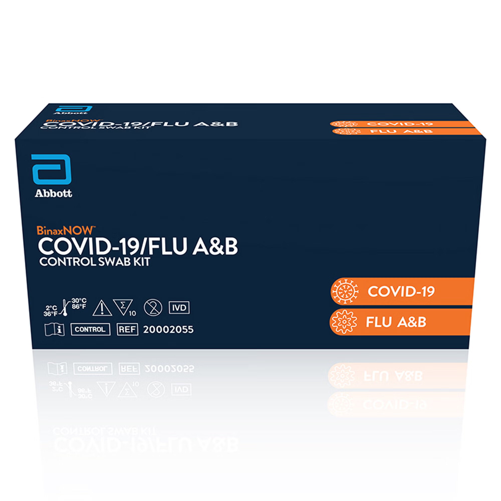 Abbott Rapid Dx North America LLC - 20002055 External Control Control BinaxNOW™ COVID-19 / Flu A&B Combo Professional Positive Level / Negative Level 20 Swabs