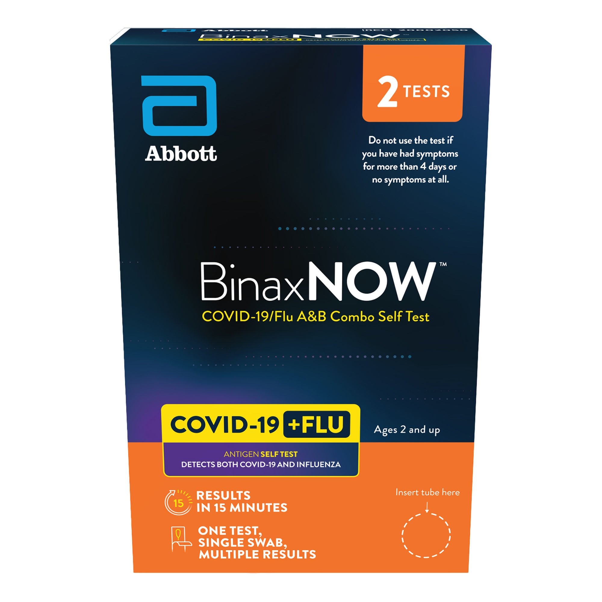 Abbott Rapid Dx North America LLC - 20002056 Respiratory Test Kit BinaxNOW™ COVID-19 / Flu A&B Combo Self Test 2 Tests per Kit