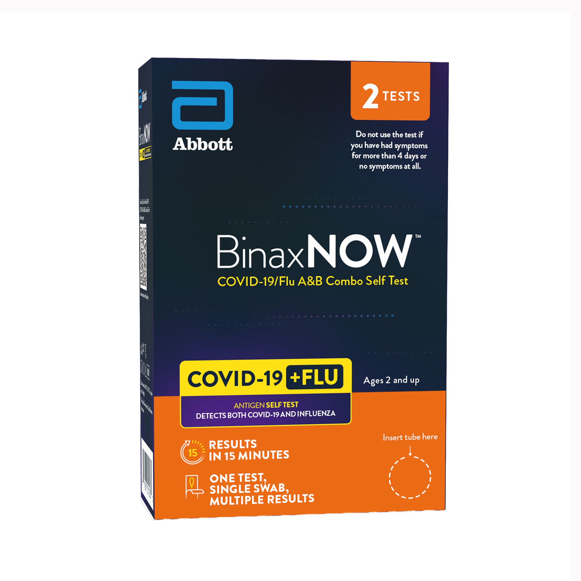 Abbott Rapid Dx North America LLC - 20002056 Respiratory Test Kit BinaxNOW™ COVID-19 / Flu A&B Combo Self Test 2 Tests per Kit