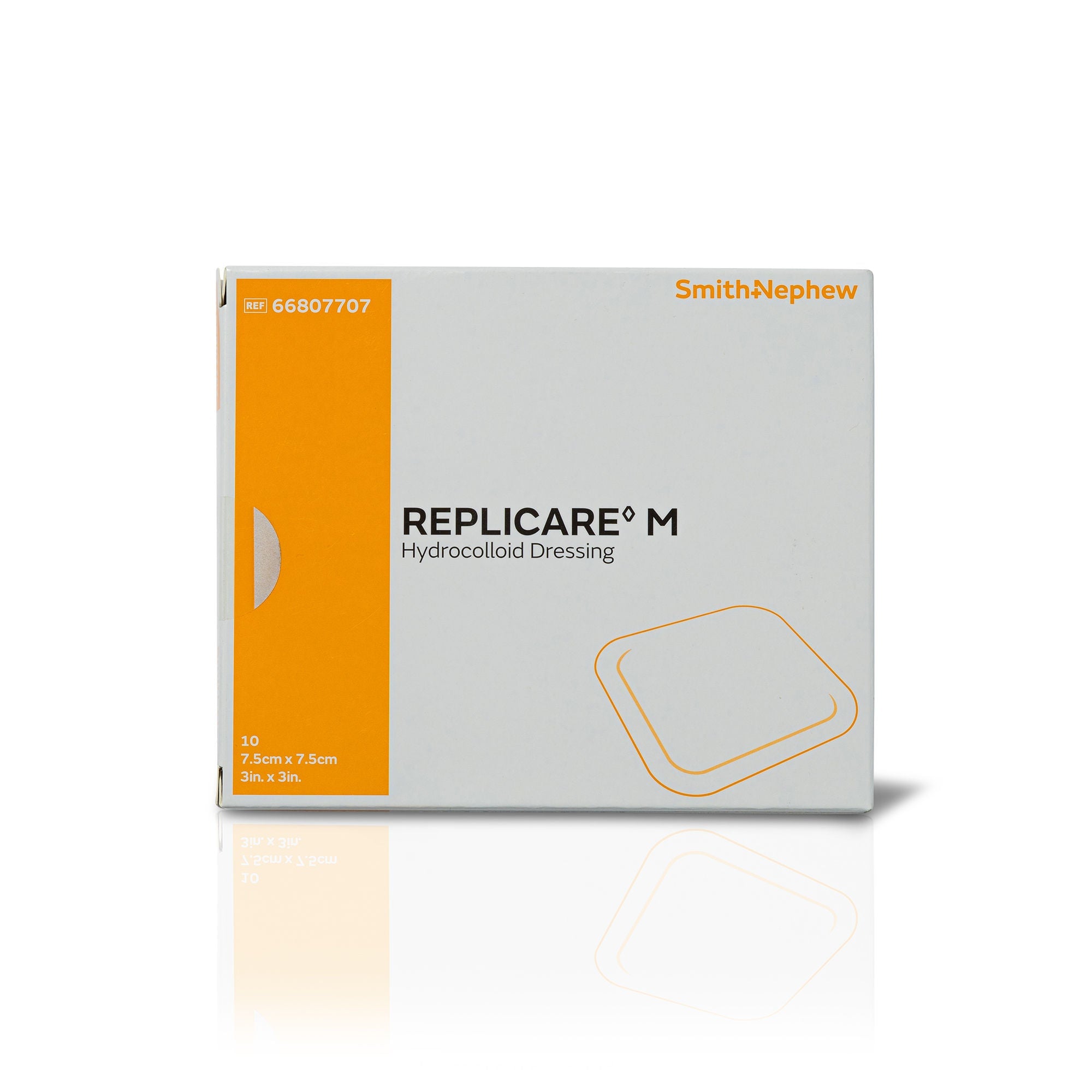 Smith & Nephew - 66807707 Hydrocolloid Dressing Replicare M Film Backing 3 X 3 Inch Square Hydrocolloid / Film