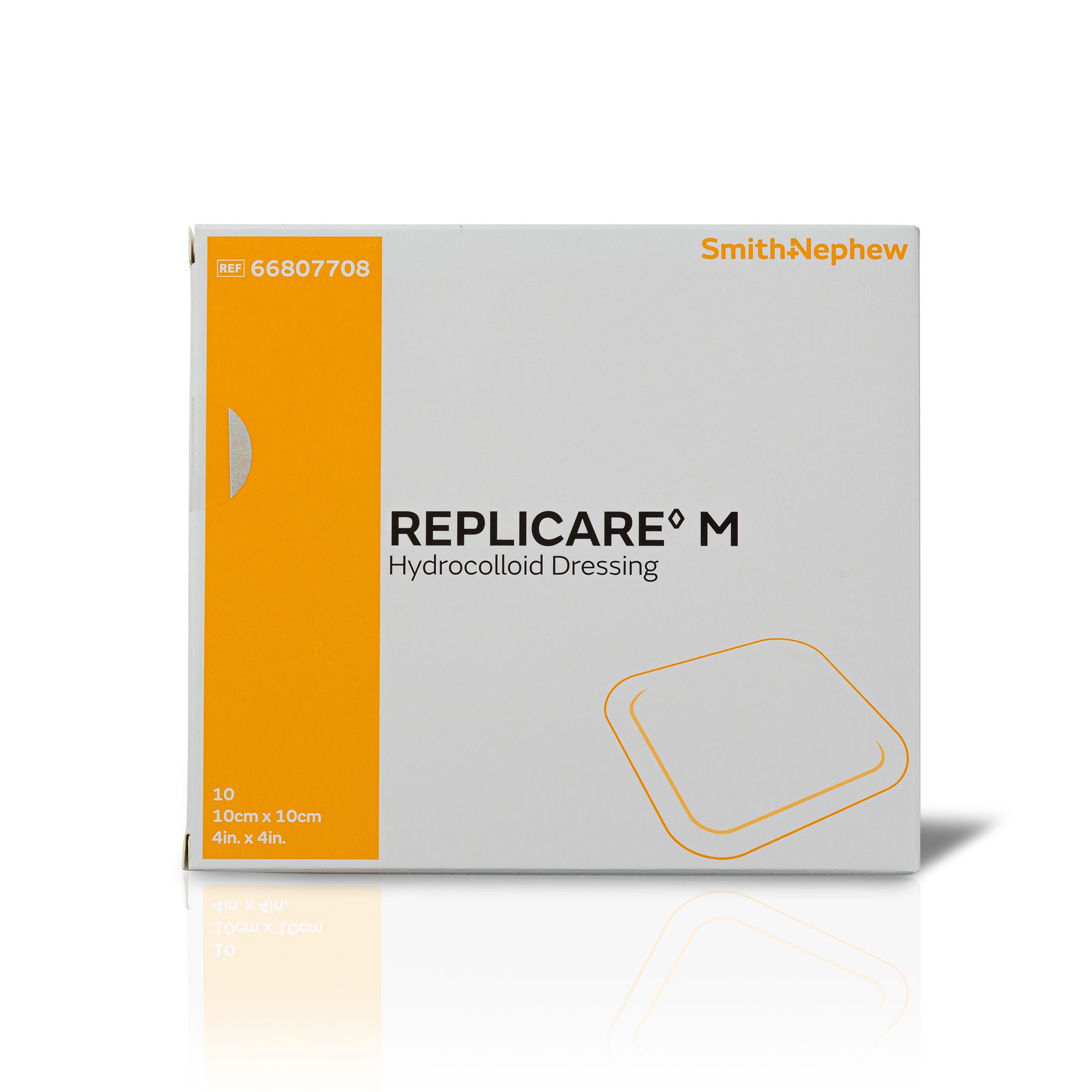 Smith & Nephew - 66807708 Hydrocolloid Dressing Replicare M Film Backing 4 X 4 Inch Square Hydrocolloid / Film