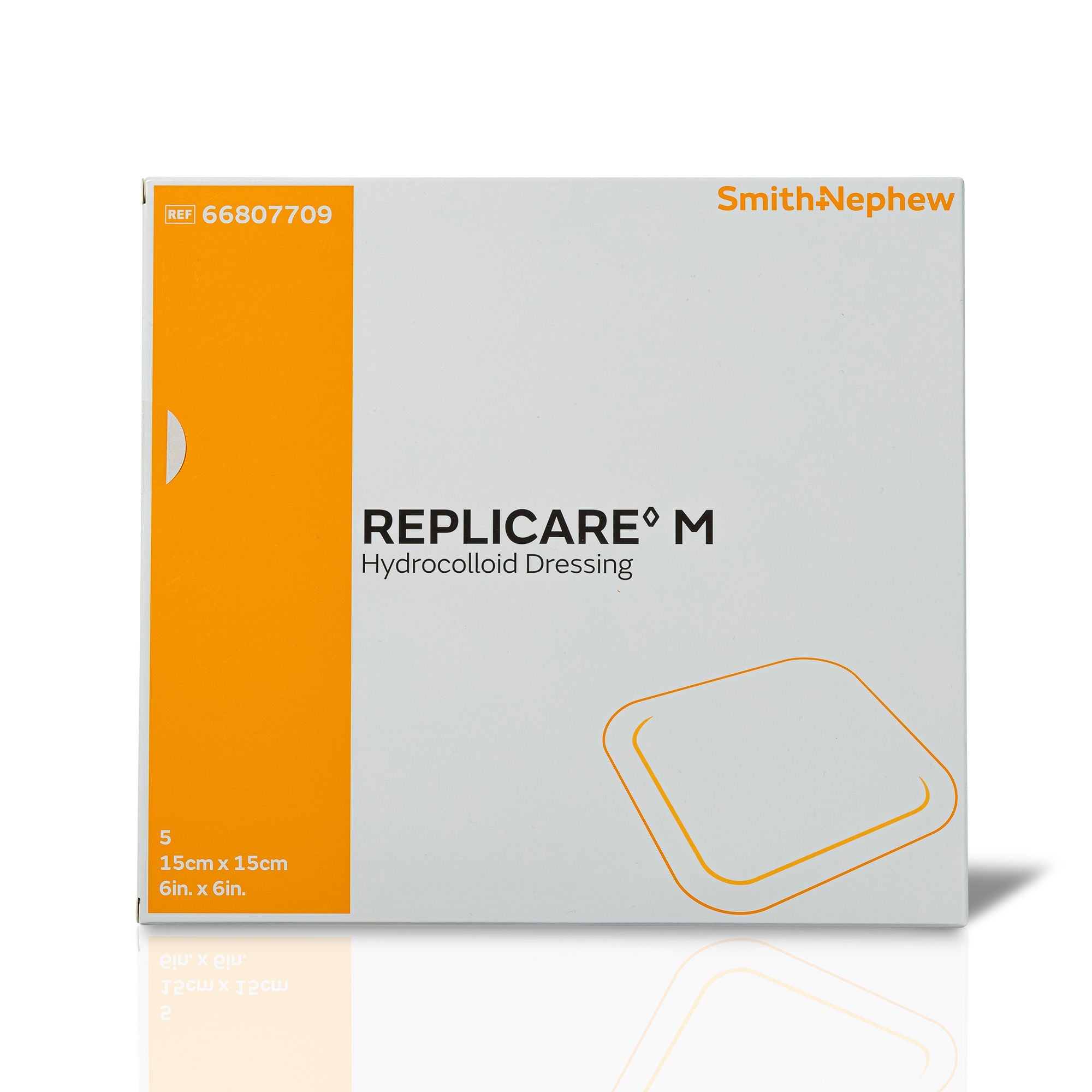 Smith & Nephew - 66807709 Hydrocolloid Dressing Replicare M Film Backing 6 X 6 Inch Square Hydrocolloid / Film
