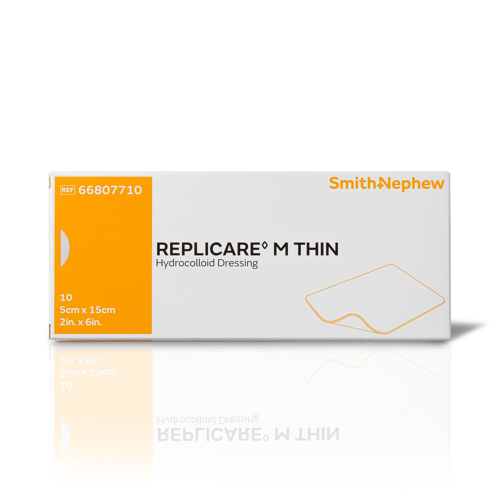 Smith & Nephew - 66807710 Hydrocolloid Dressing Replicare M Thin Film Backing 2 X 6 Inc Rectangle Hydrocolloid / Film