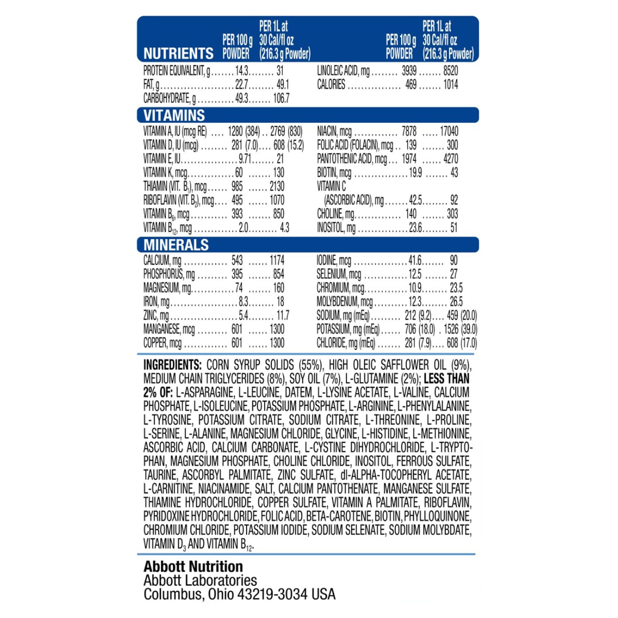 Abbott Nutrition - 68625 Pediatric Oral Supplement EleCare® Jr Unflavored 14.1 oz. Can Powder Amino Acid Protein Maldigestion