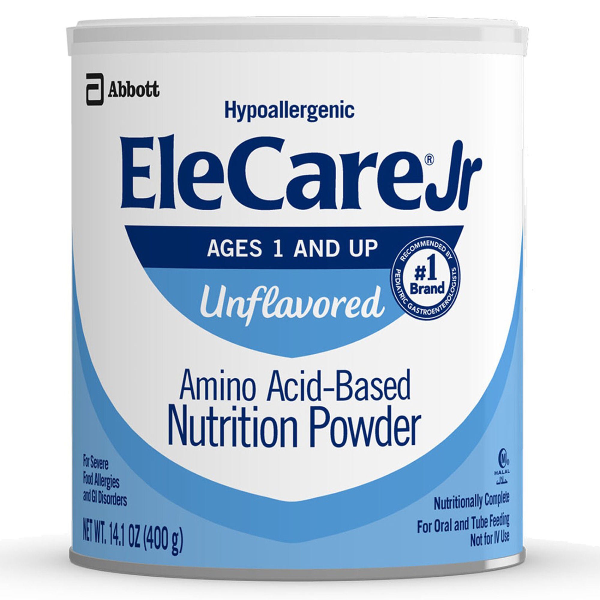 Abbott Nutrition - 68625 Pediatric Oral Supplement EleCare® Jr Unflavored 14.1 oz. Can Powder Amino Acid Protein Maldigestion