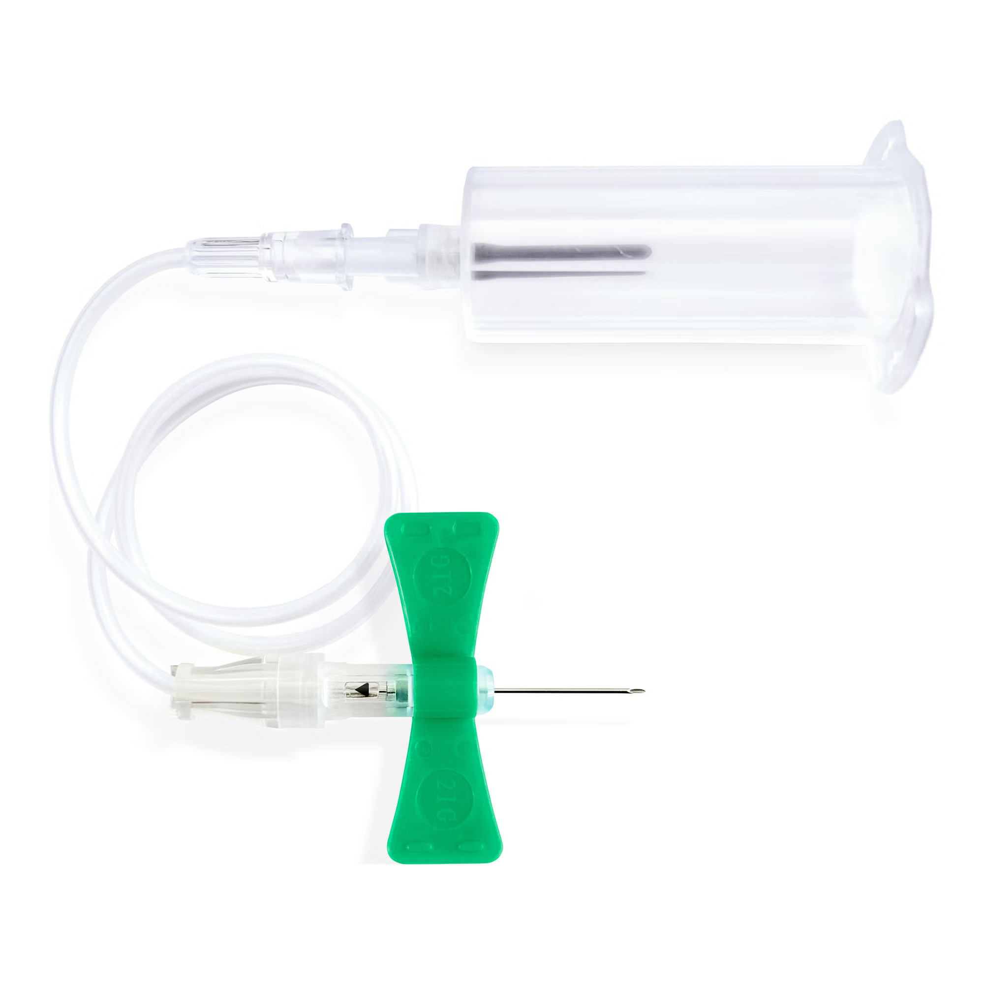 McKesson Brand - 17-BC2175H McKesson Prevent® PB Blood Collection Set with Holder 21 Gauge 3/4 Inch Needle Length Safety Needle 12 Inch Tubing Sterile