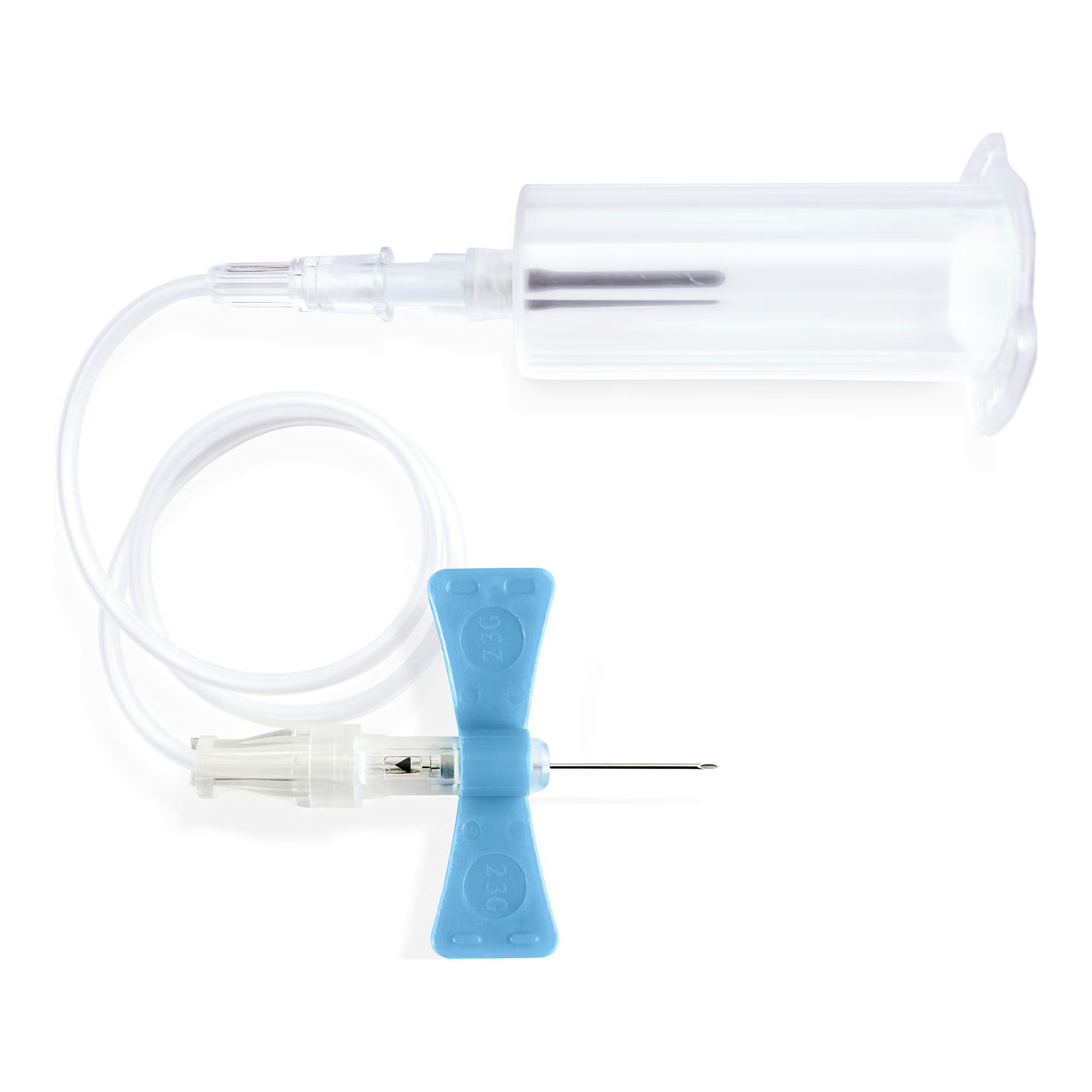 McKesson Brand - 17-BC2375H McKesson Prevent® PB Blood Collection Set with Holder 23 Gauge 3/4 Inch Needle Length Safety Needle 12 Inch Tubing Sterile